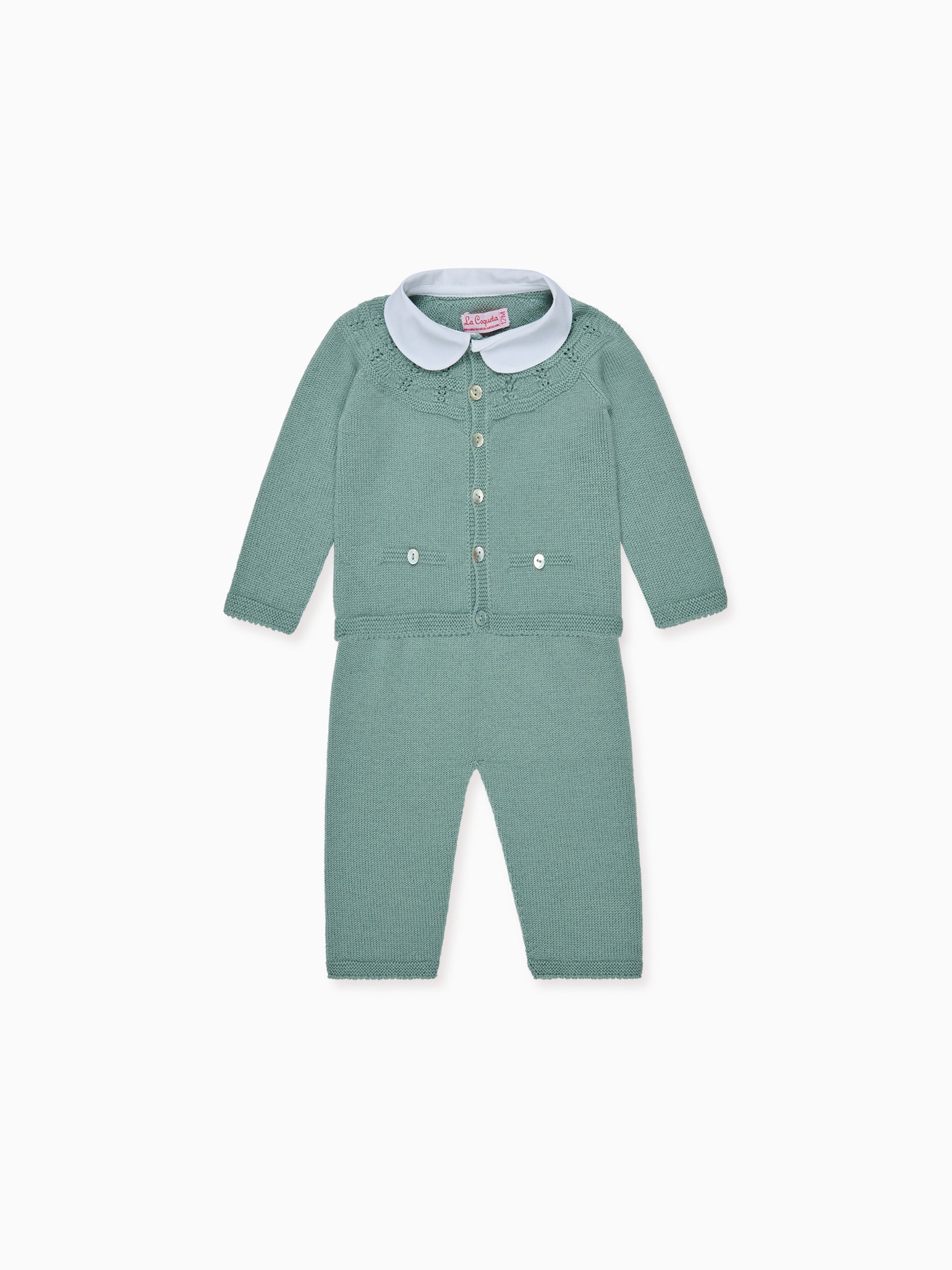 Sage Halo Merino Baby Knitted Set