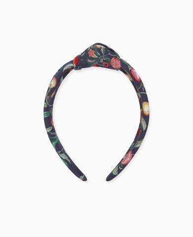 Black Pomegranate Girl Top Knot Hairband