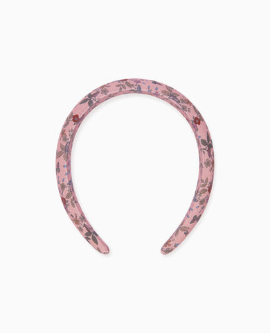 Dusty Pink Floral Girl Wide Hairband