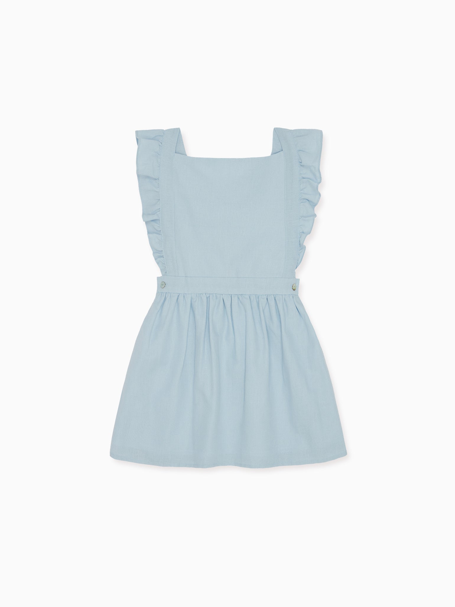 Light Blue Hebe Girl Linen Mix Skirt