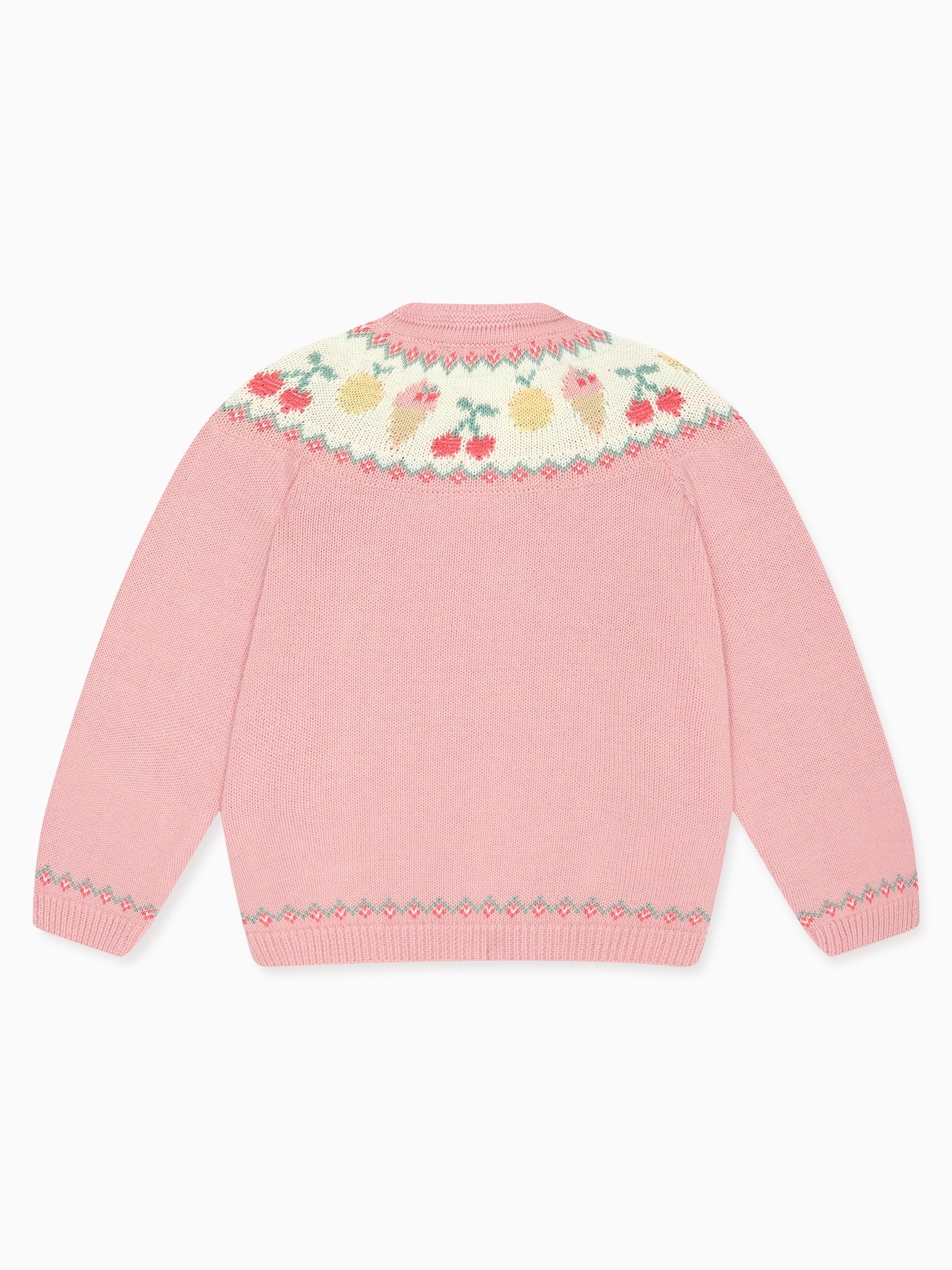 Dusty Pink Helado Cotton Baby Cardigan