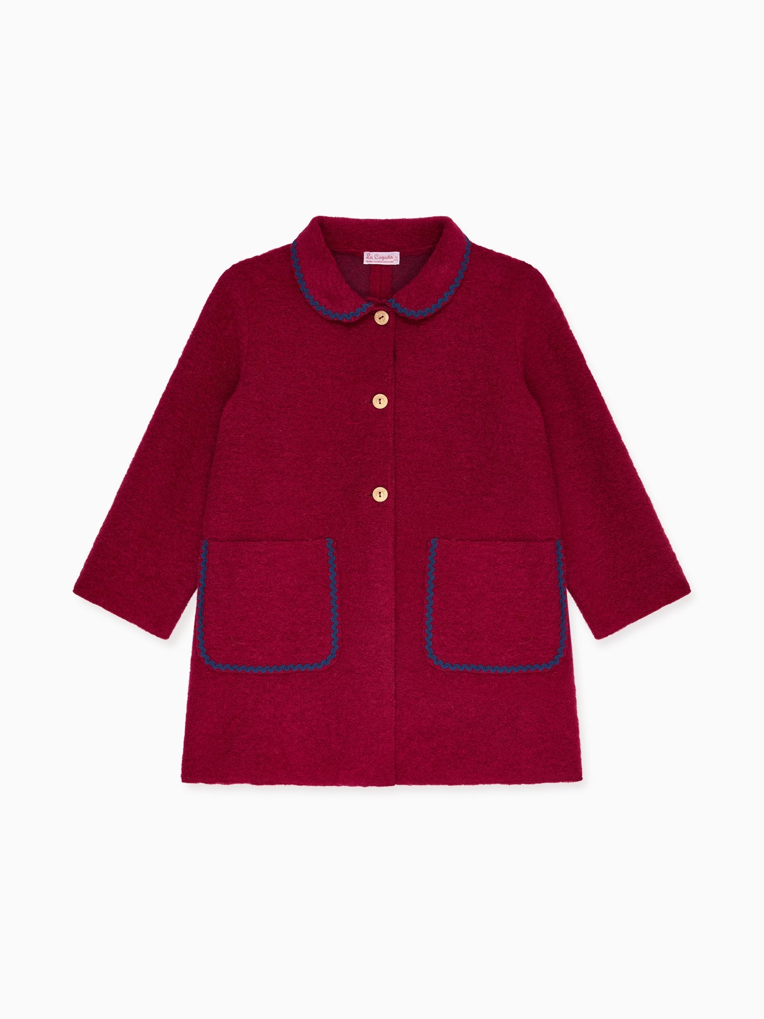 Burgundy Henrietta Girl Coat