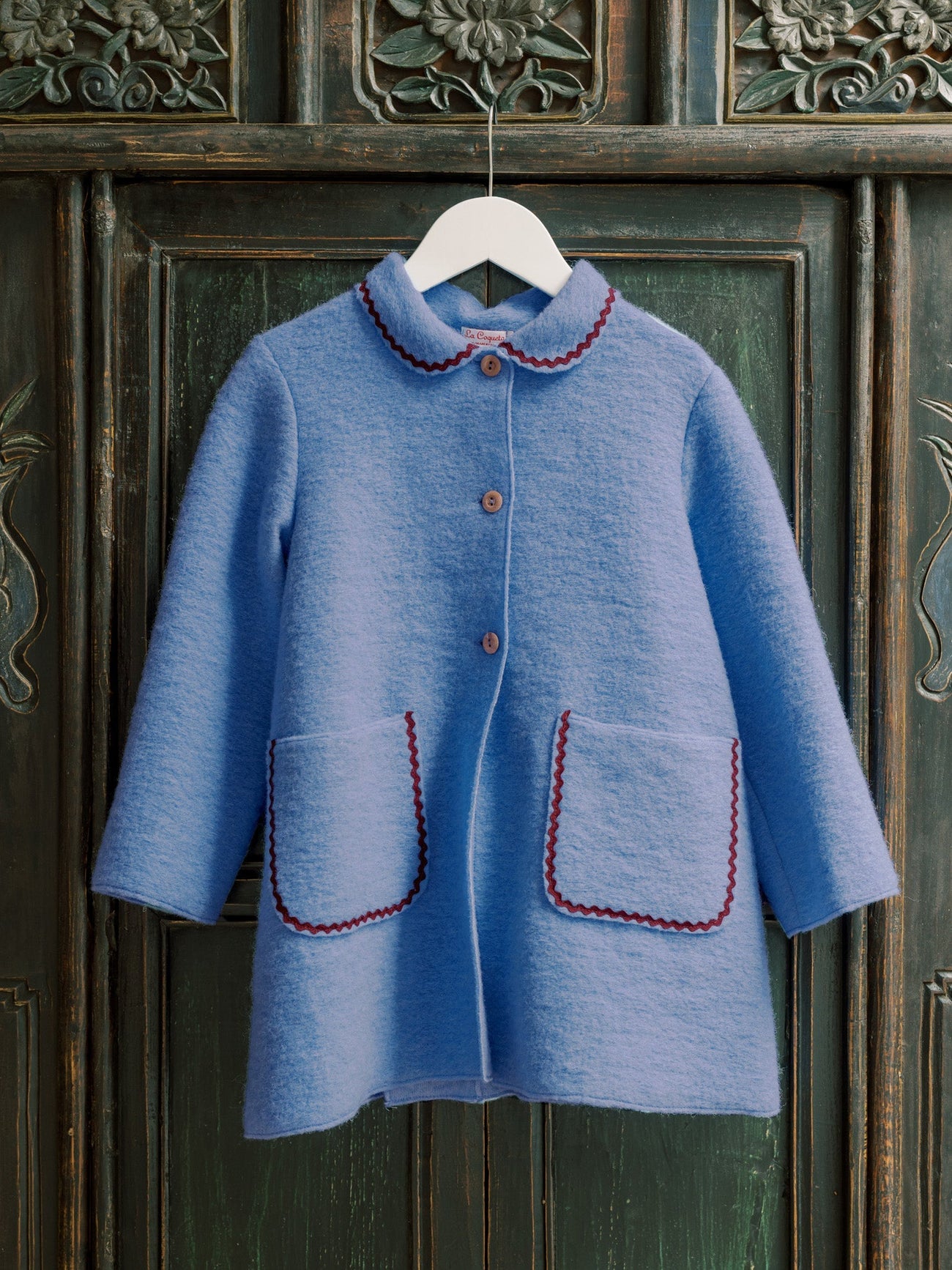 Dusty Blue Henrietta Girl Coat