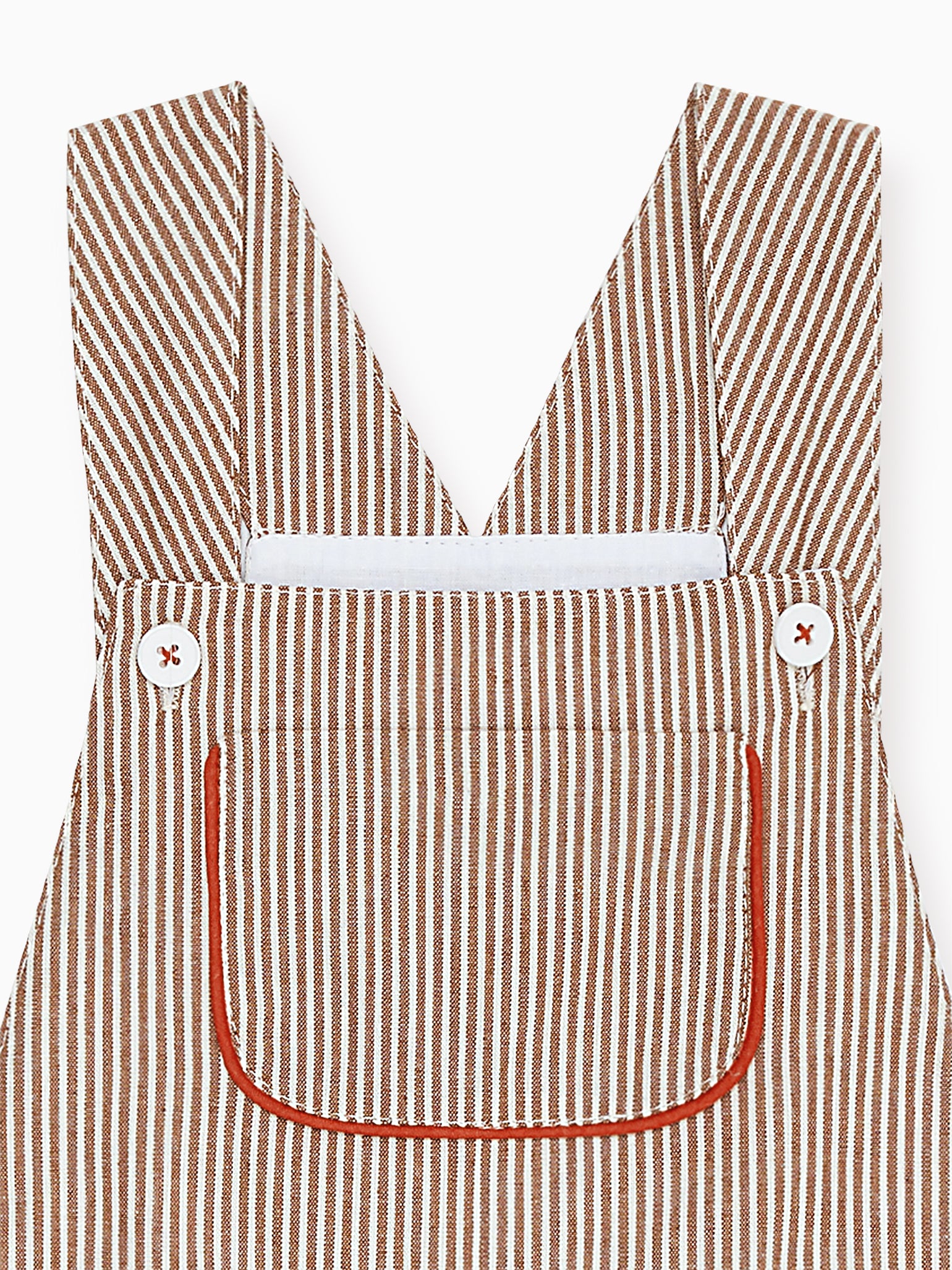 Camel Stripe Ingrid Girl Dungarees