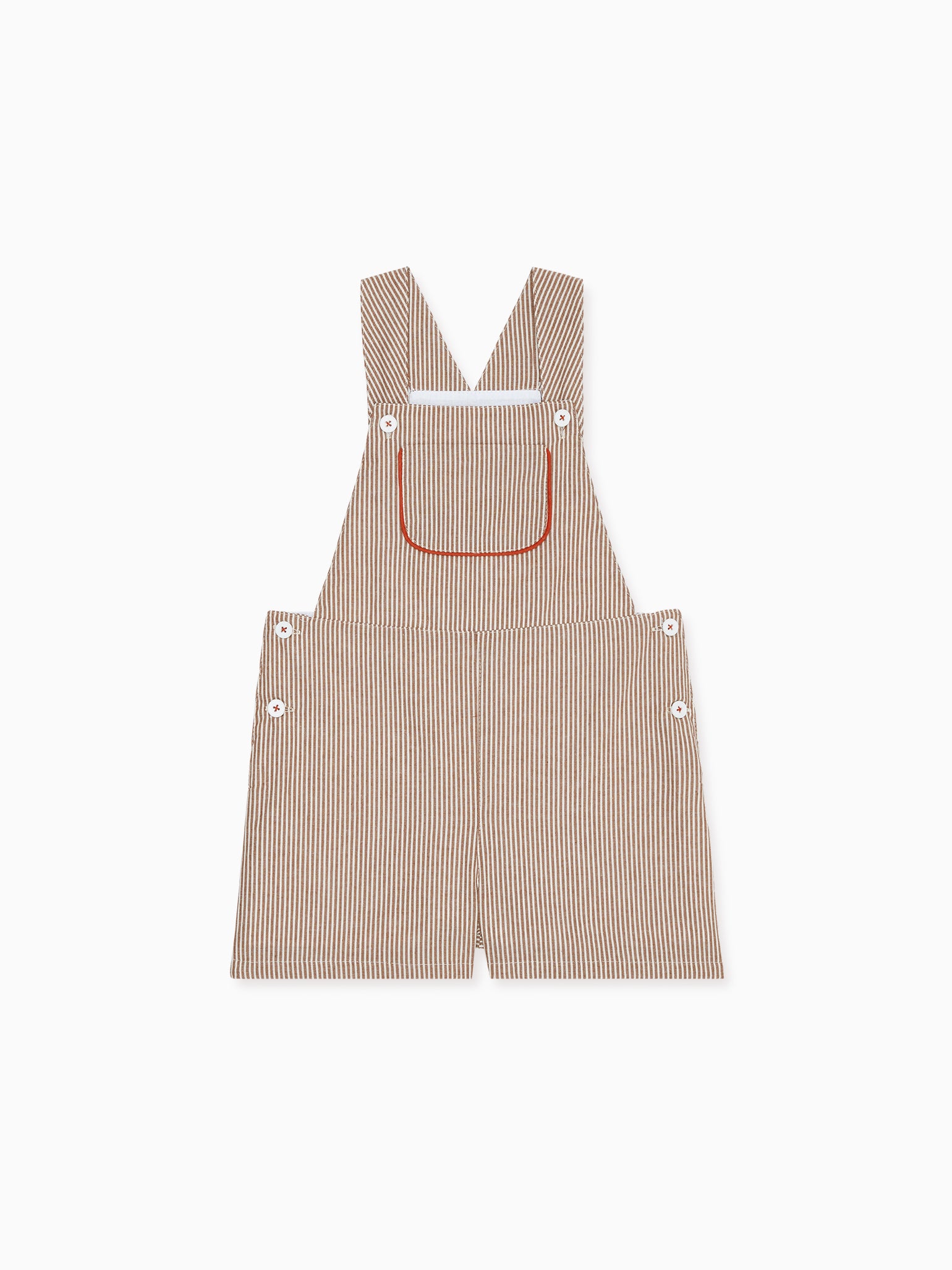 Camel Stripe Ingrid Girl Dungarees
