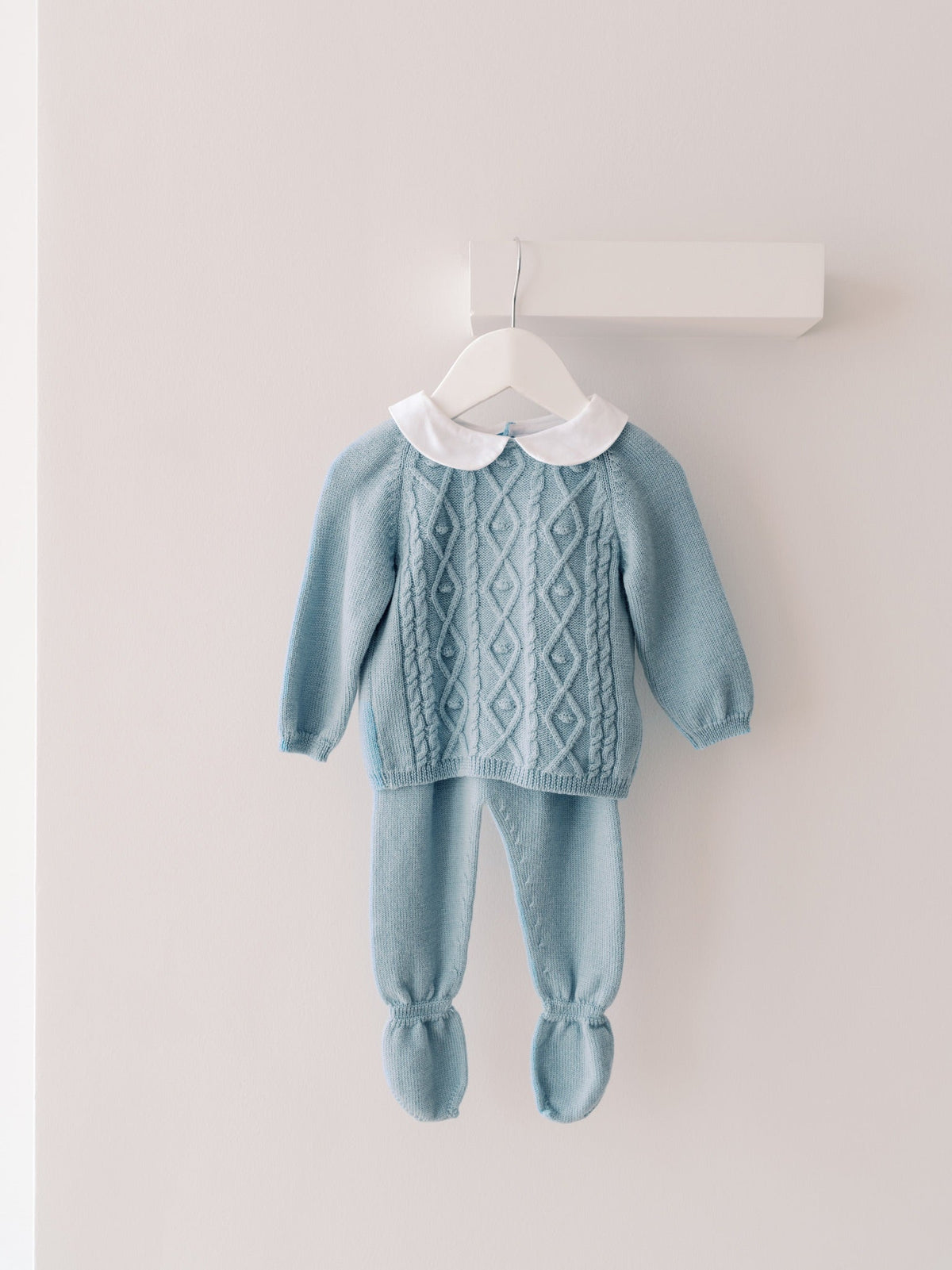 Dusty Blue Inigo Merino Baby Knitted Gift Box Set