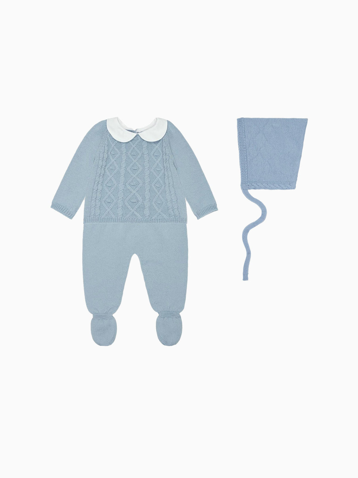 Dusty Blue Inigo Merino Baby Knitted Gift Box Set