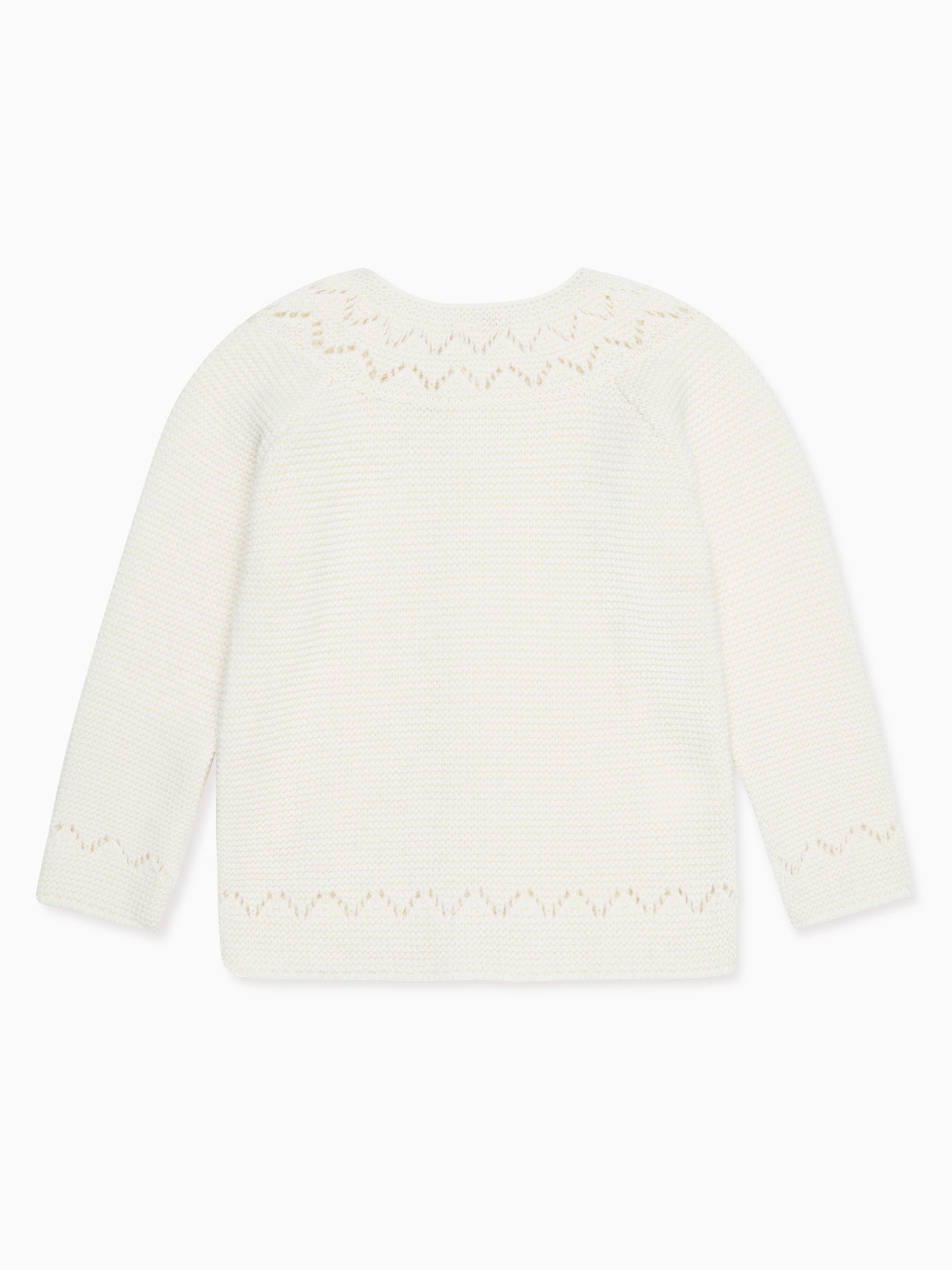 Ivory Ivana Merino Girl Cardigan