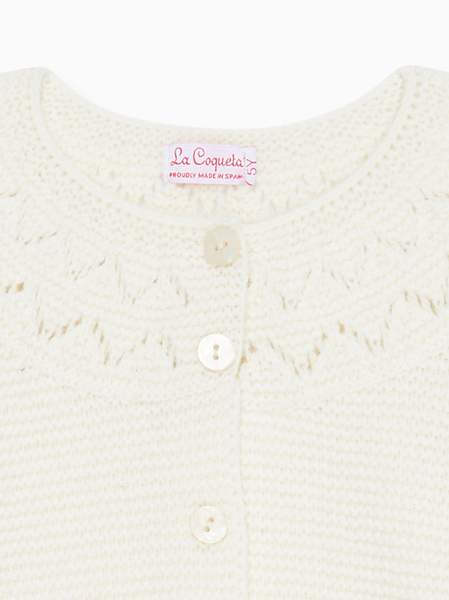 Ivory Ivana Merino Girl Cardigan