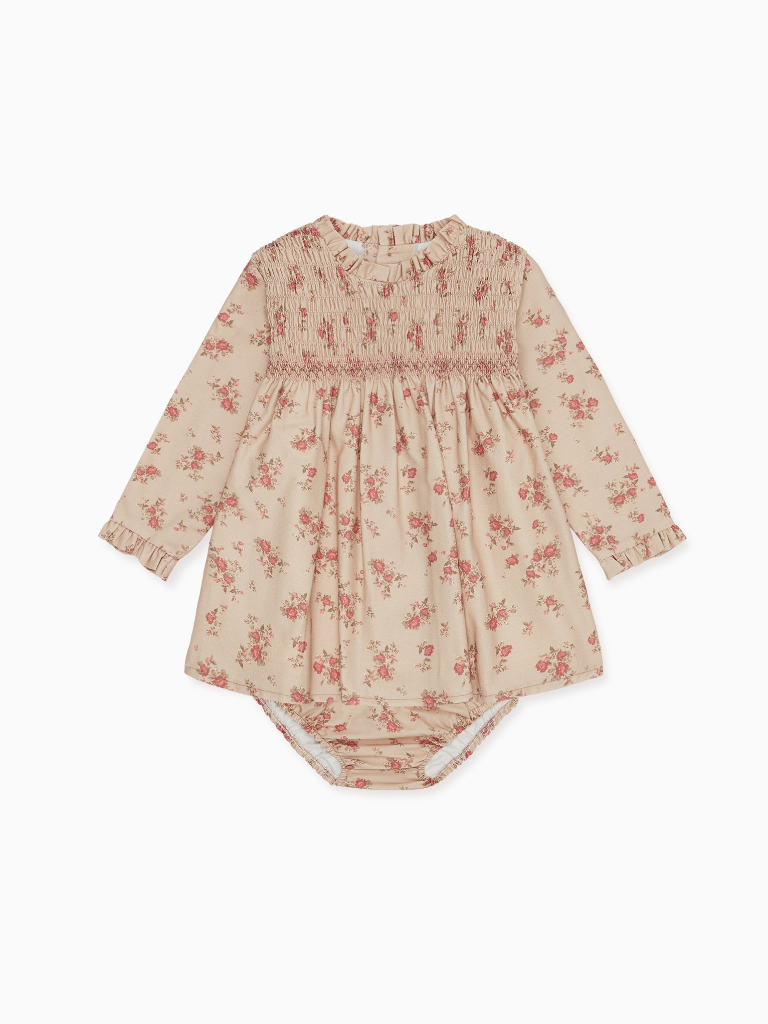 Pink Floral Ivina Baby Girl Smock Set