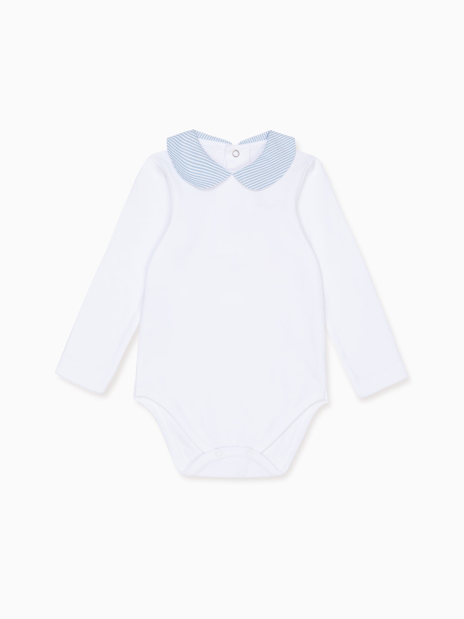 White Jaime Long Sleeve Baby Body Vest
