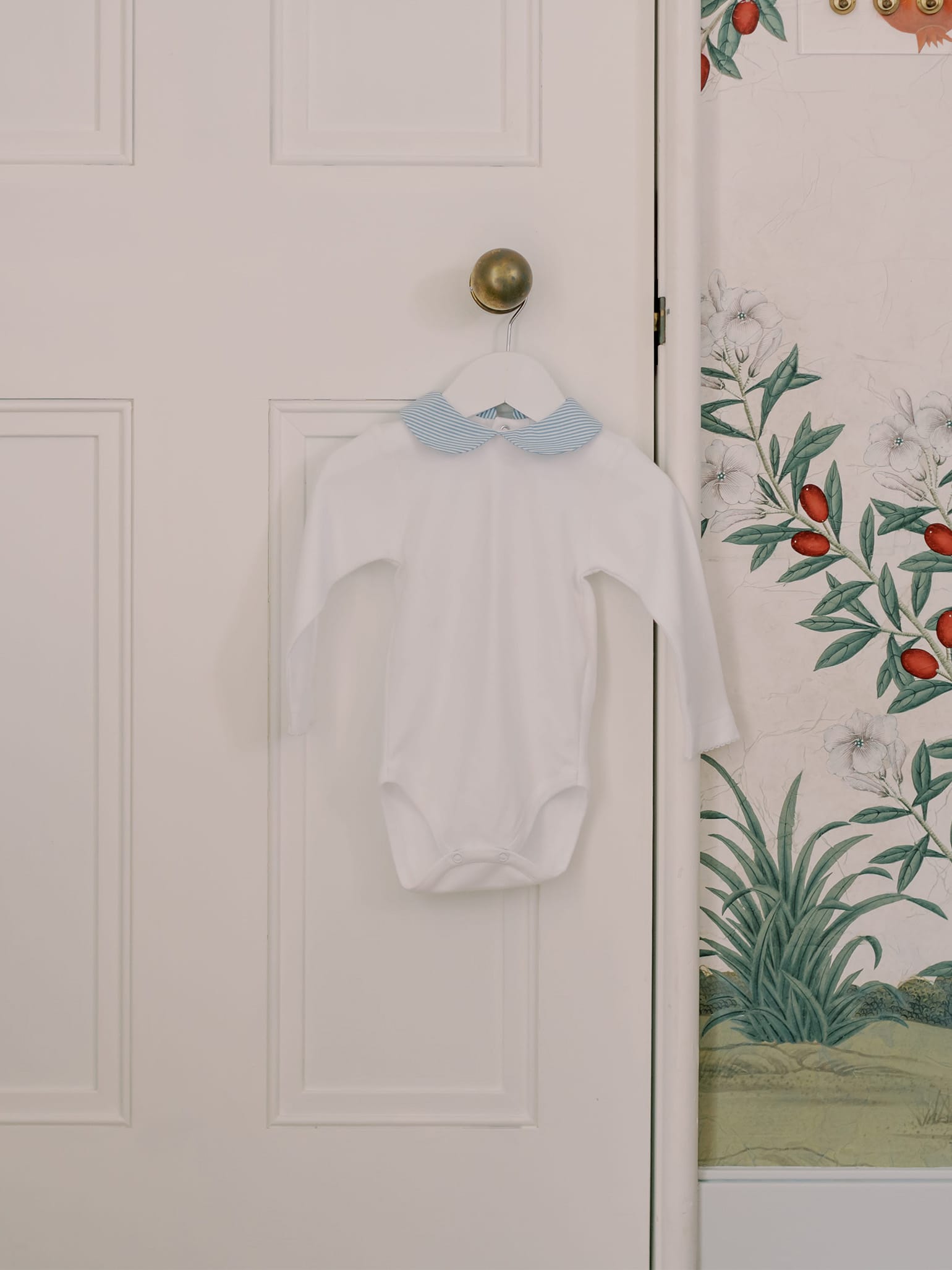 White Jaime Long Sleeve Baby Body Vest