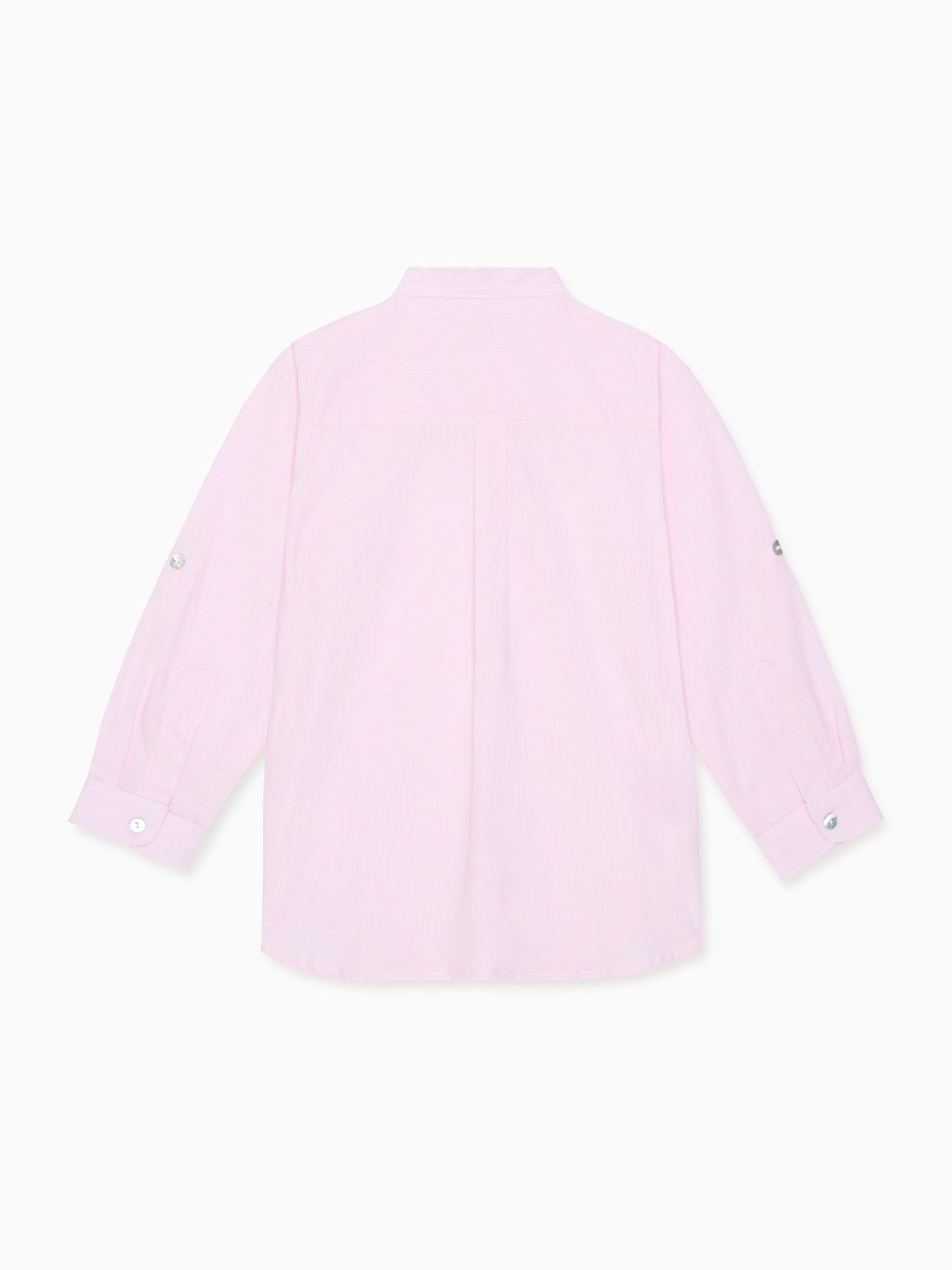 Dusty Pink Stripe Jazmin Linen Mix Long Sleeve Boy Shirt