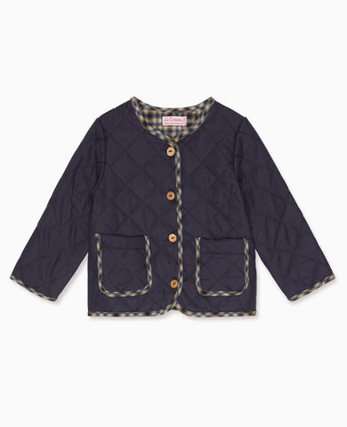 Navy Check Calida Baby Jacket