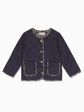 Navy Check Calida Baby Jacket