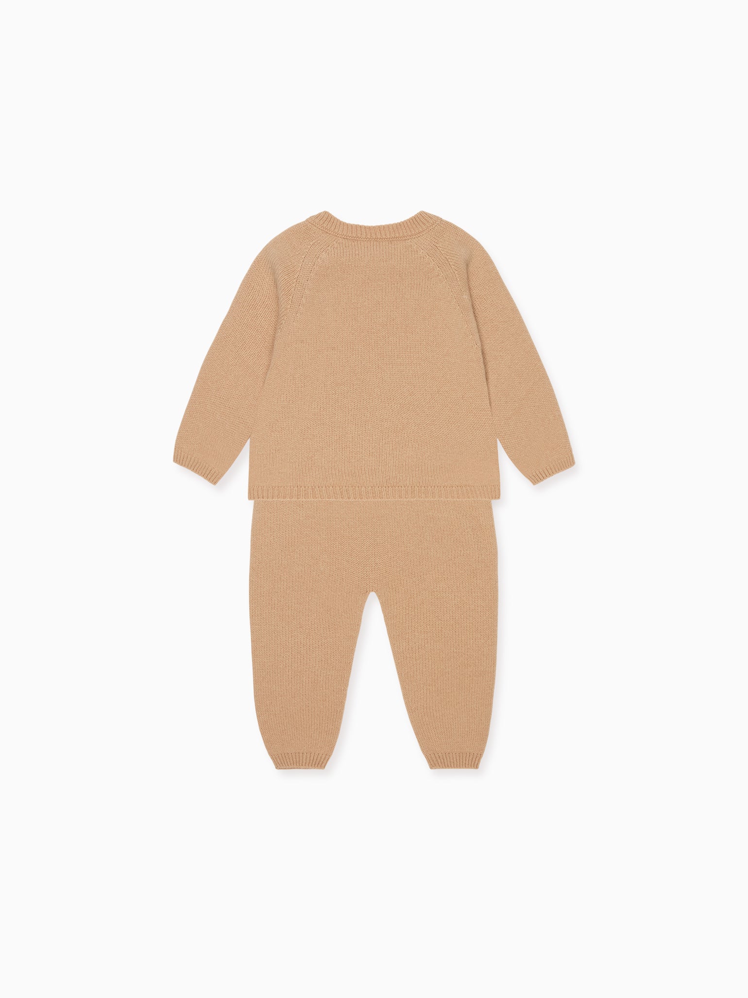 Camel Melange Juan Cashmere Baby Set