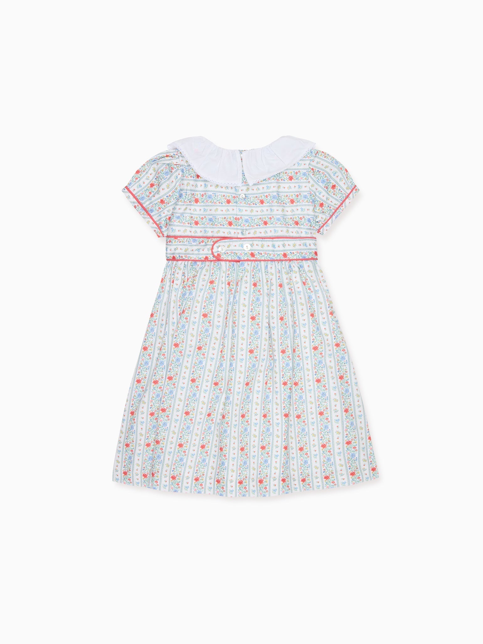 Ivory Rose Stripe Lana Girl Dress