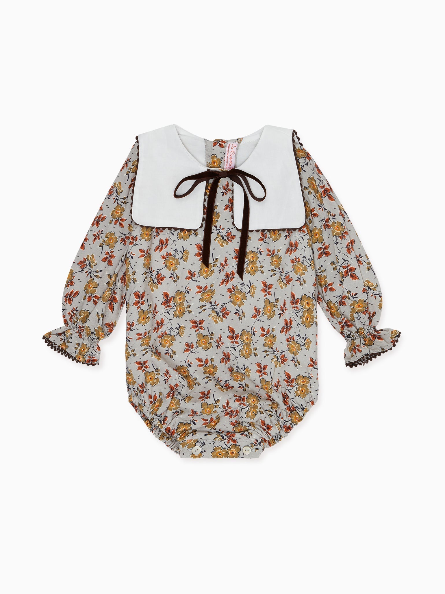 Sage Floral Laura Baby Girl Romper