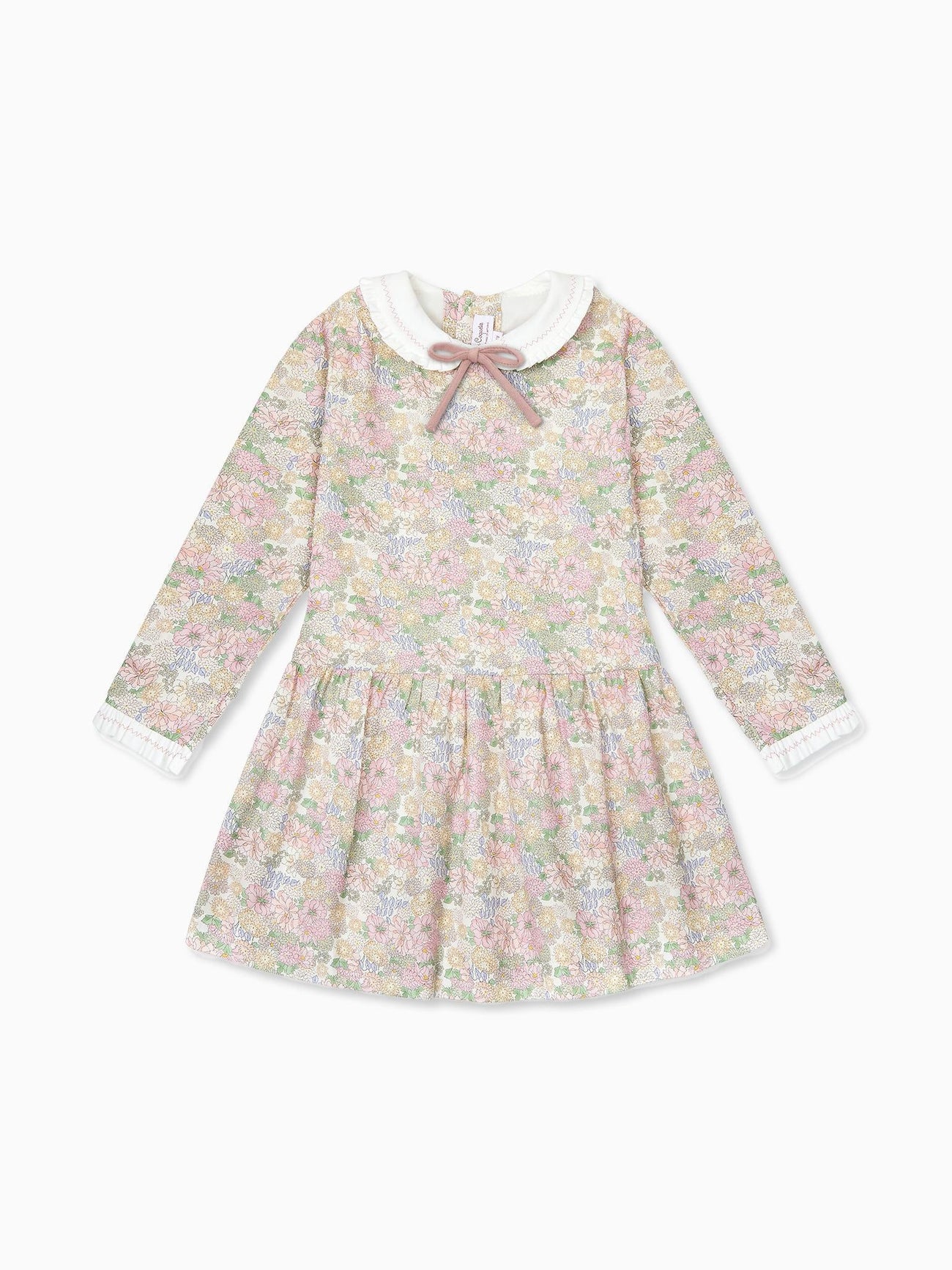 Pink Floral Laura Girl Drop Waist Dress