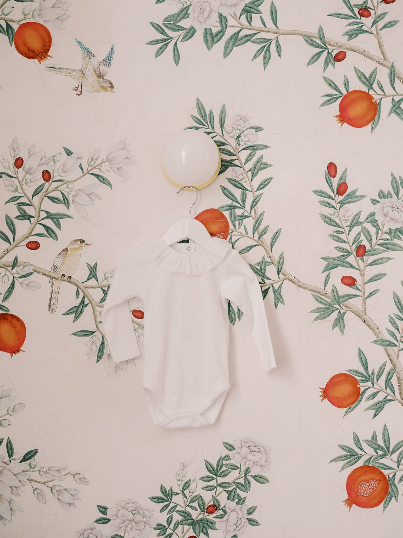 White Laya Long Sleeve Baby Body Vest