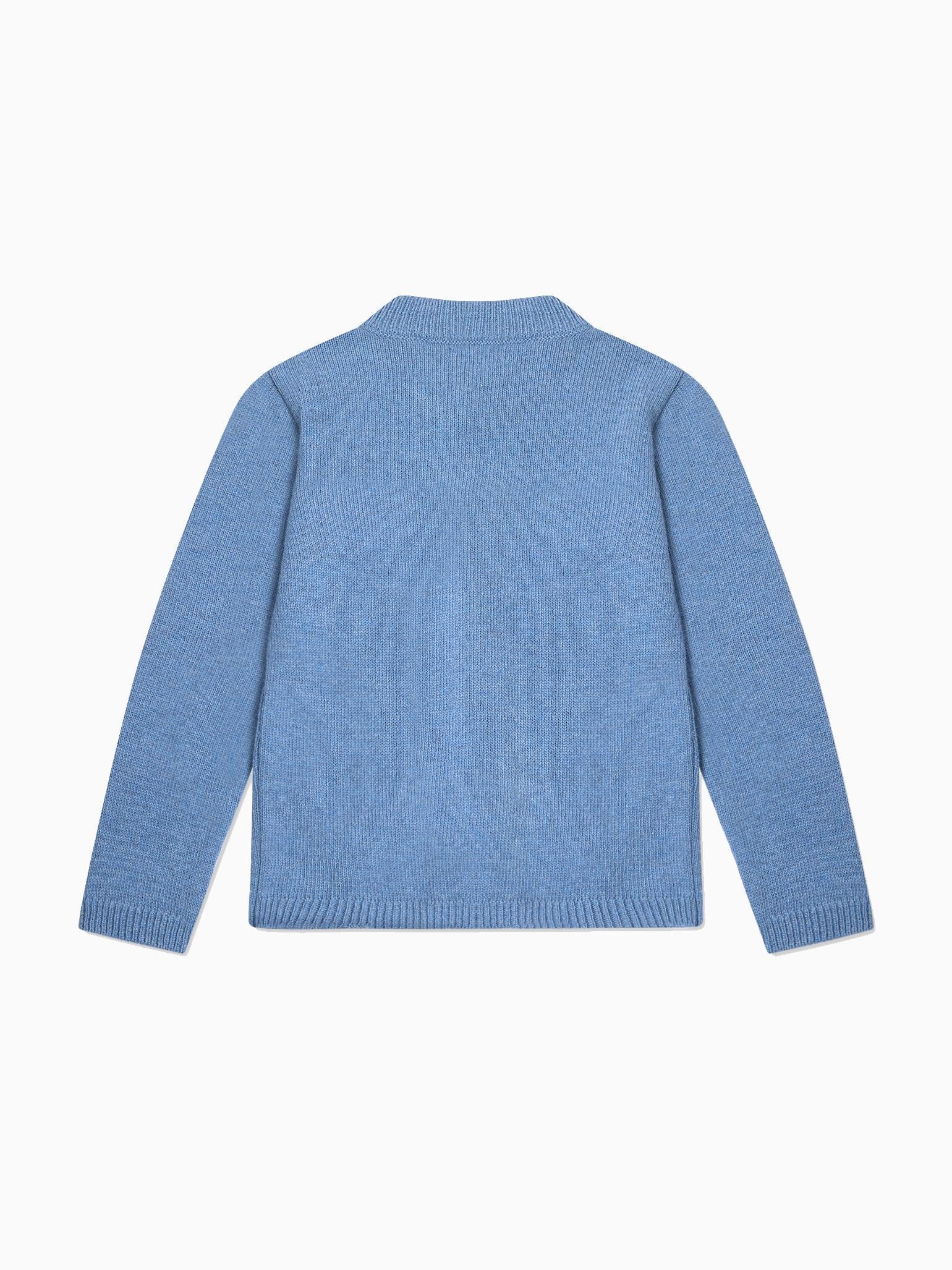 Blue Leanor Merino Girl Cardigan
