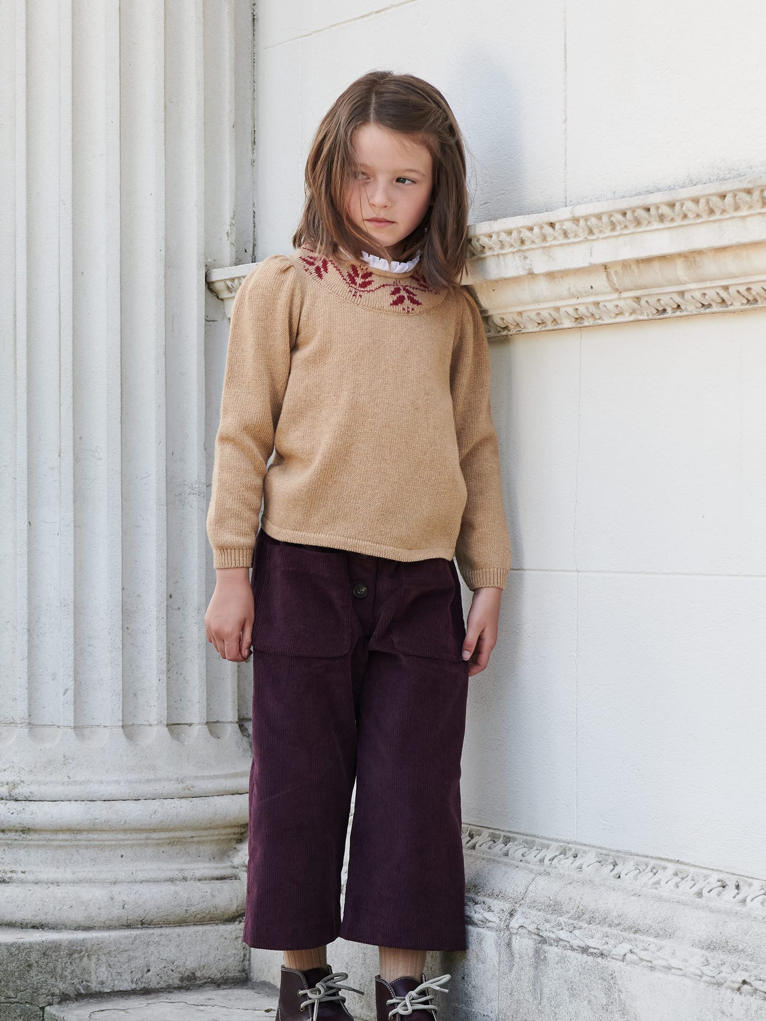 Camel Lidia Fair Isle Merino Girl Jumper