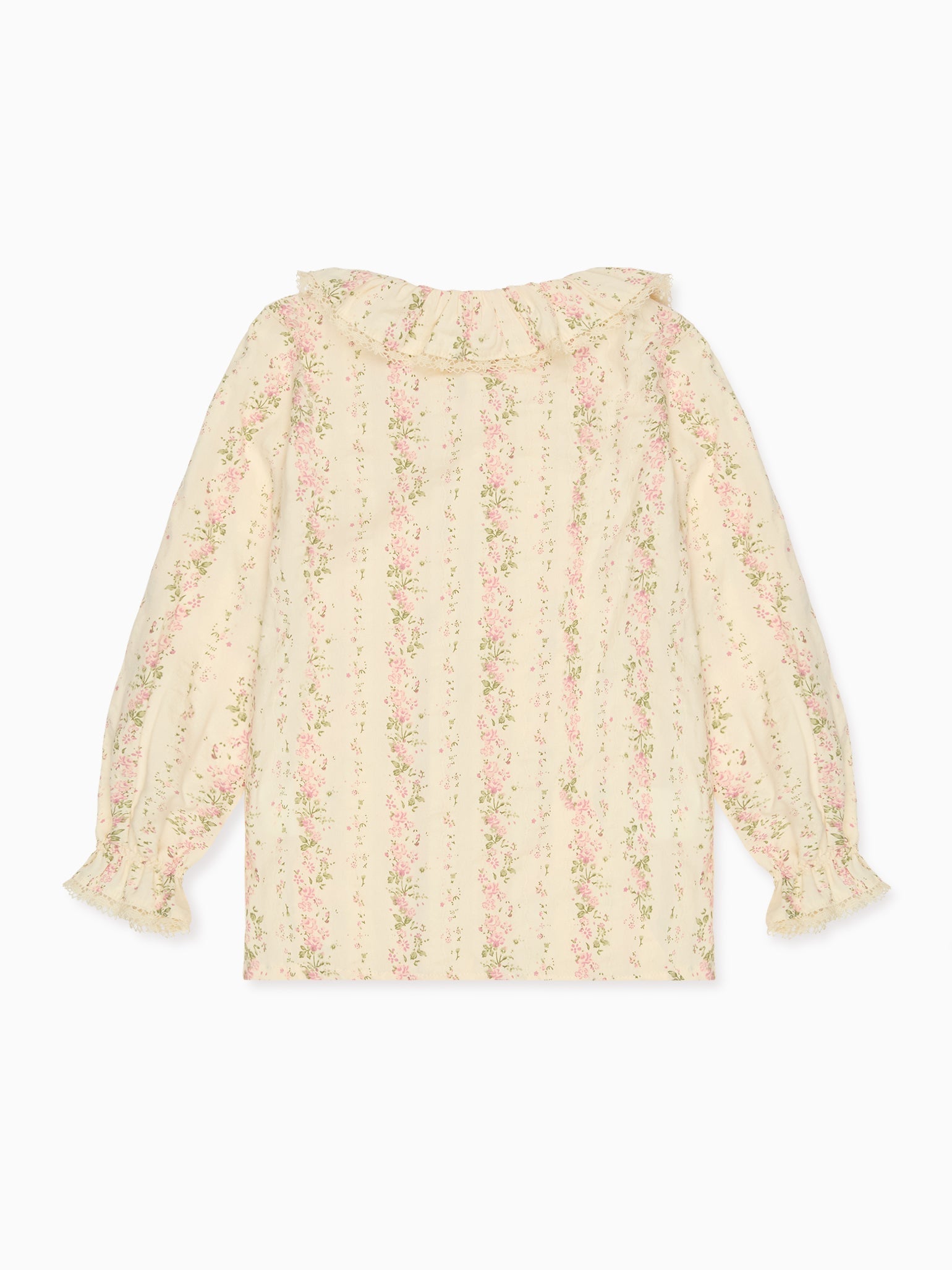 Pink Floral Lila Long Sleeve Girl Shirt