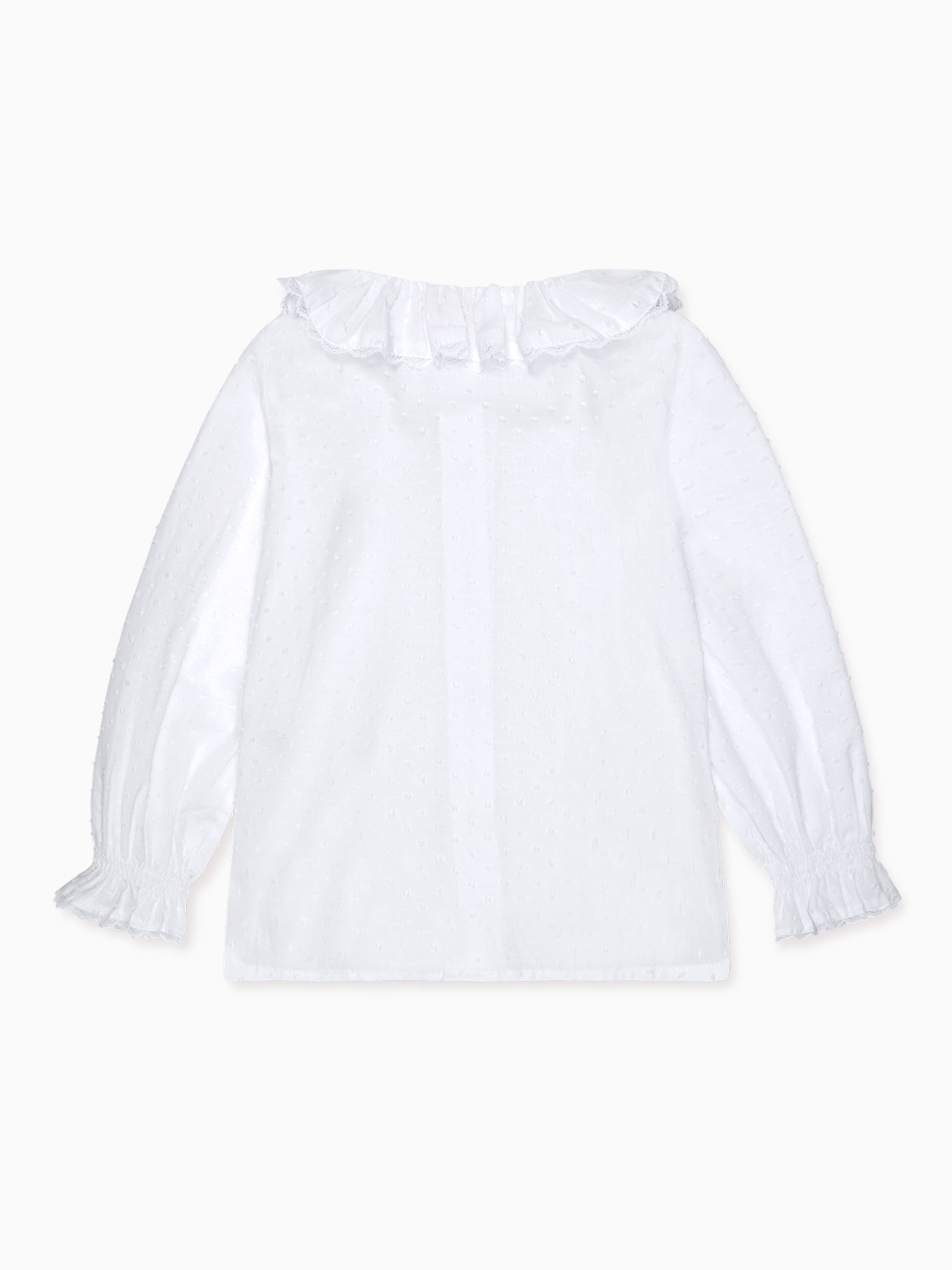White Lila Long Sleeve Girl Shirt