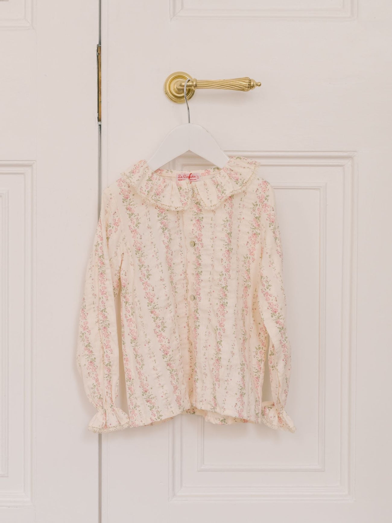Pink Floral Lila Long Sleeve Girl Shirt