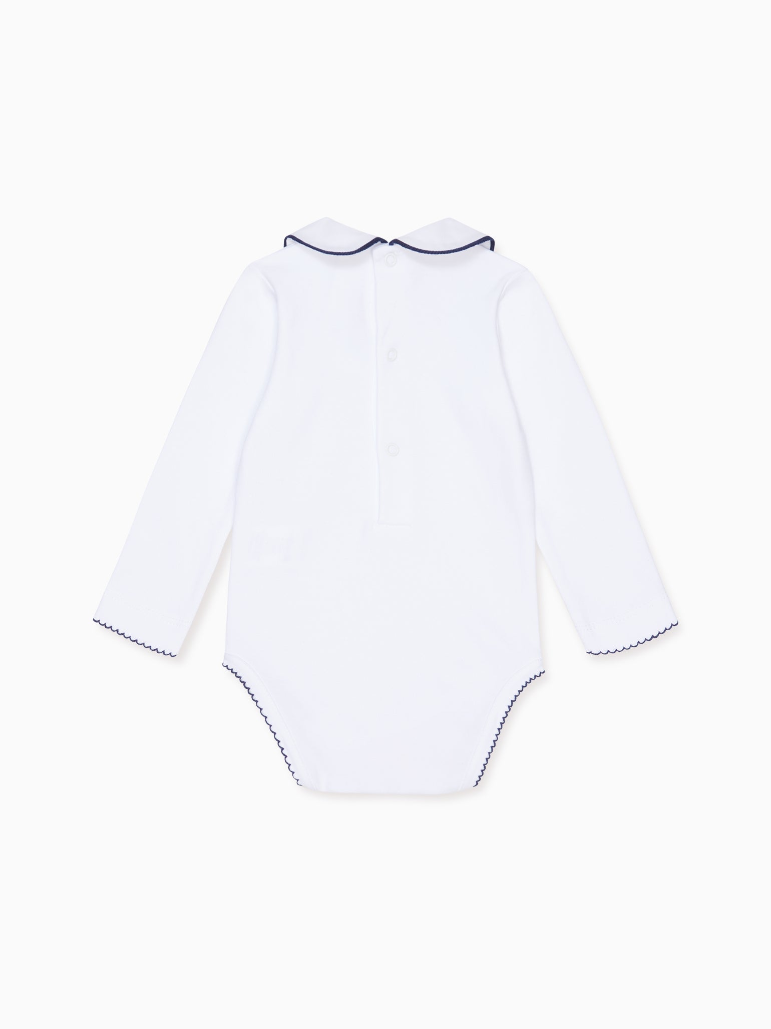Navy Lirio Long Sleeve Baby Body Vest