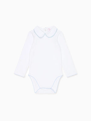 White & Blue Lirio Baby Body Vest