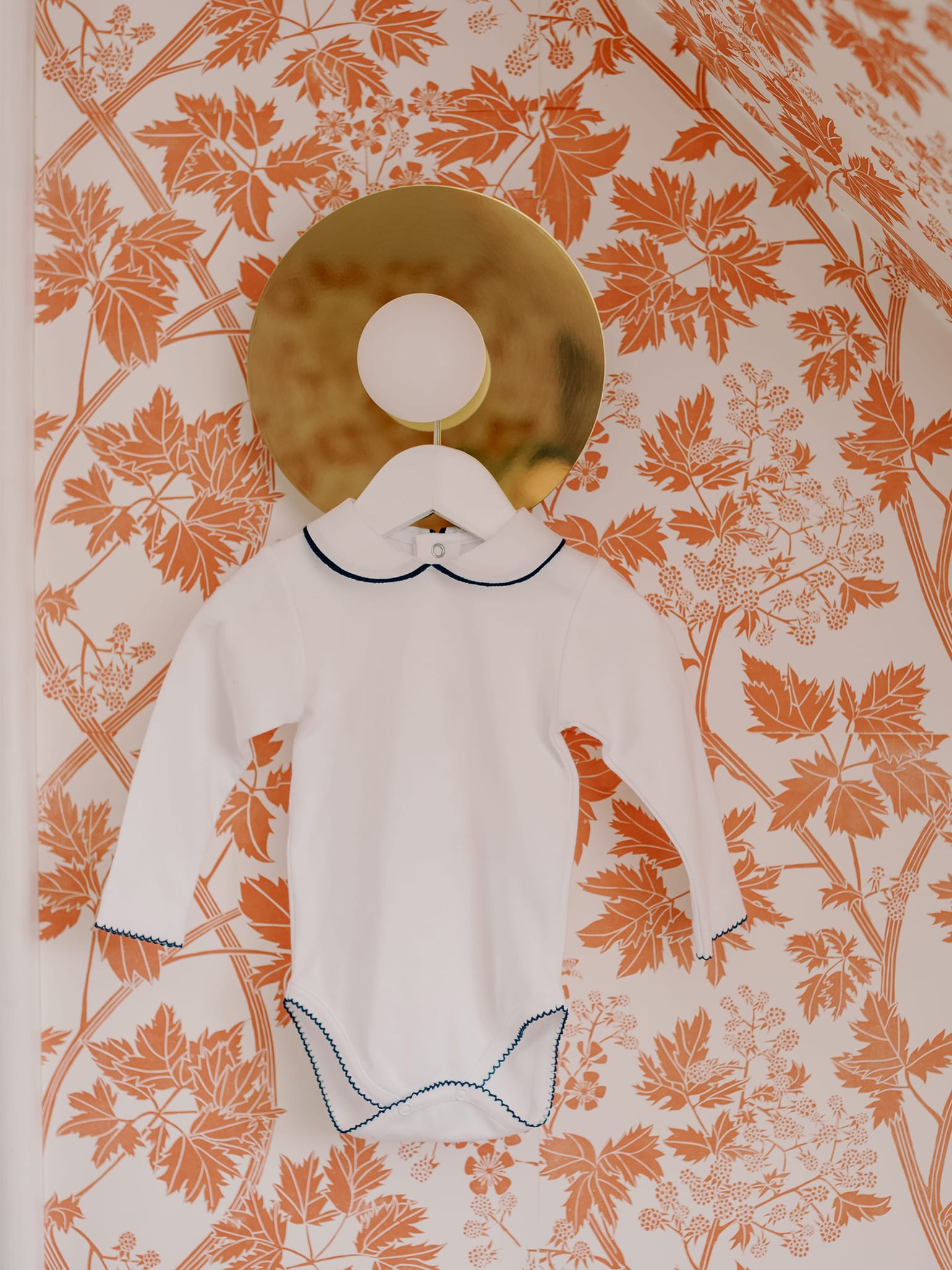 Navy Lirio Long Sleeve Baby Body Vest