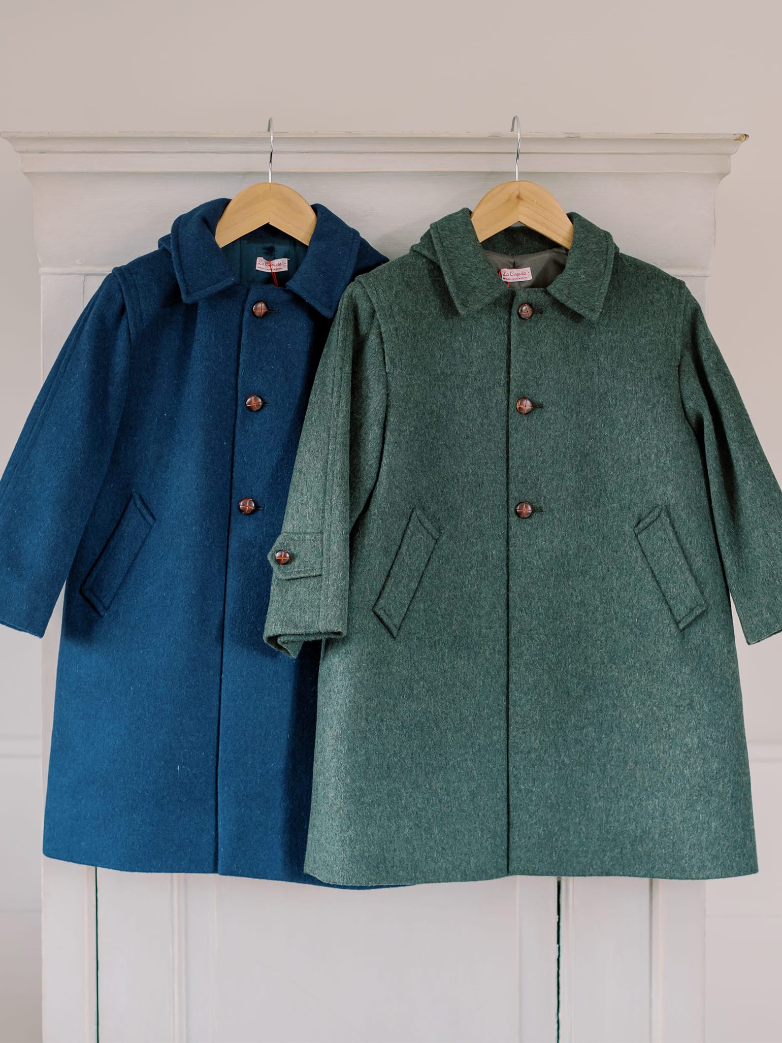 Green Loden Kids Wool Coat