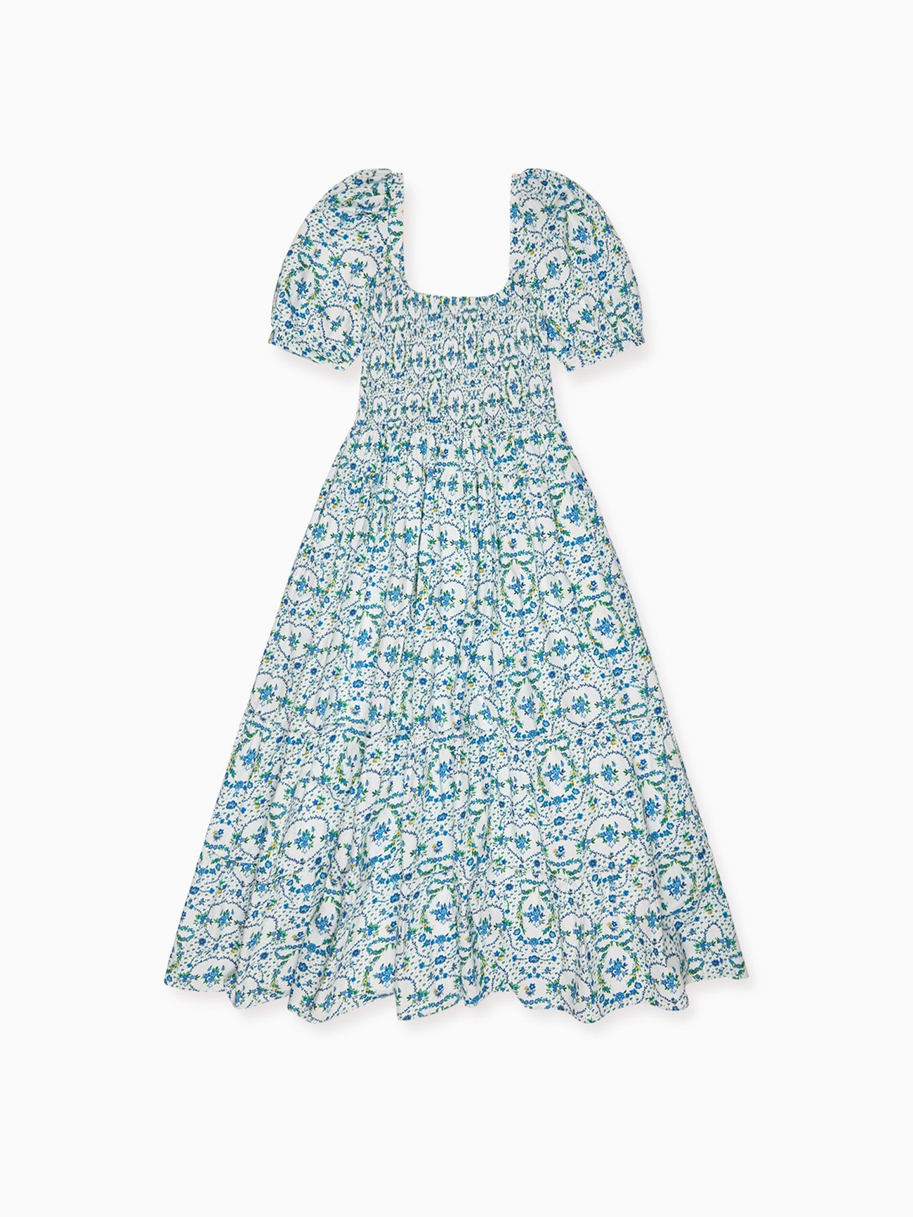 Nicky Hilton x La Coqueta Blue Bow Floral London Women Long Dress