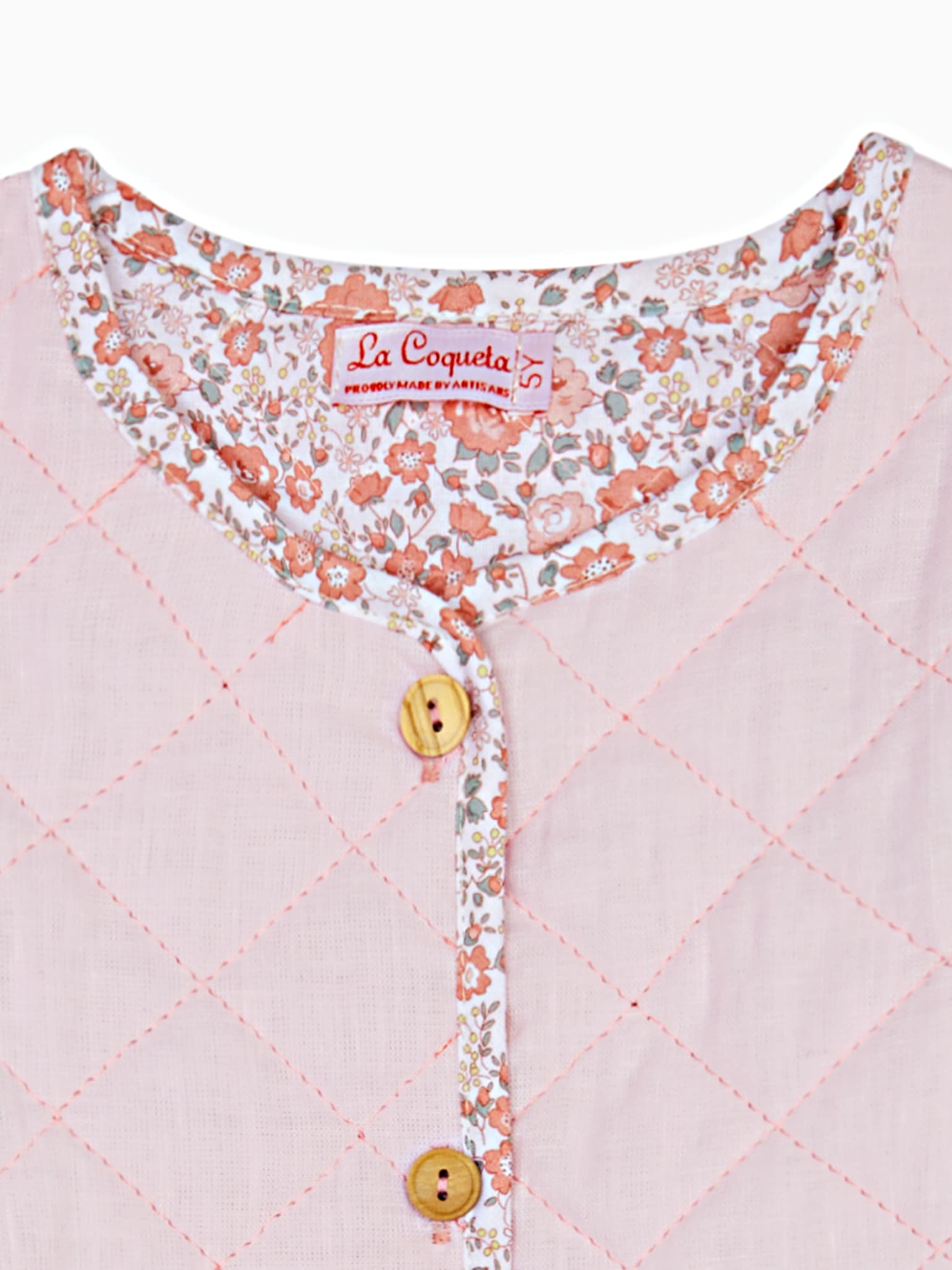 Pink Lottie Girl Cotton Quilted Jacket
