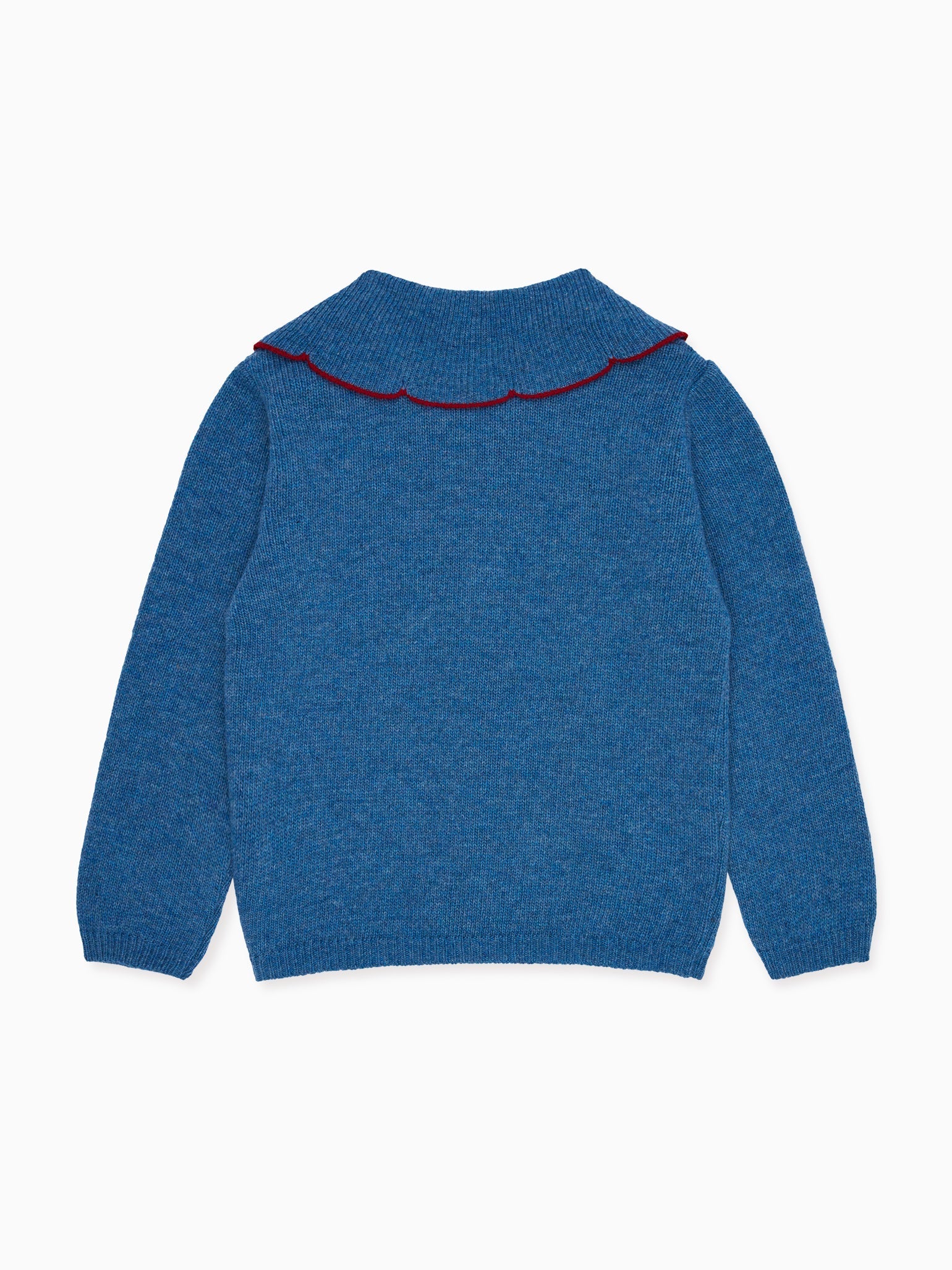 Blue Luana Merino Girl Cardigan