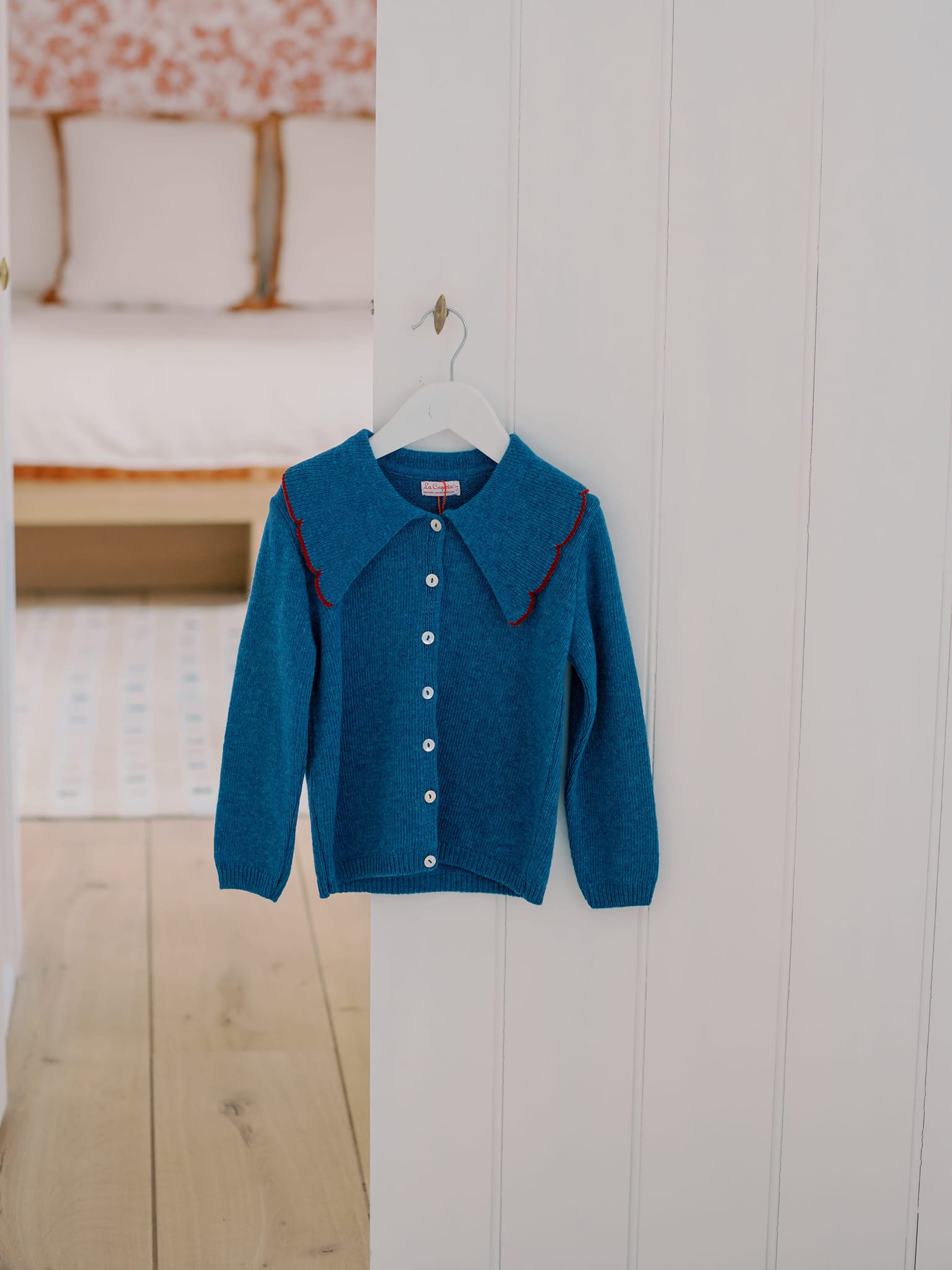 Blue Luana Merino Girl Cardigan