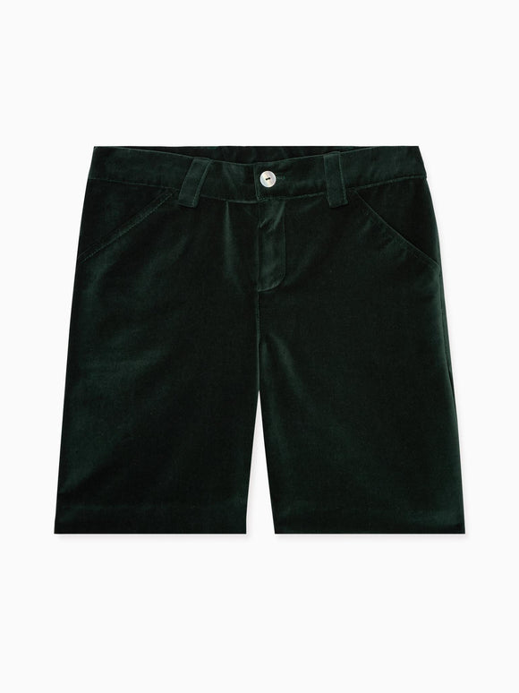 Dark Green Lucas Velvet Boy Shorts