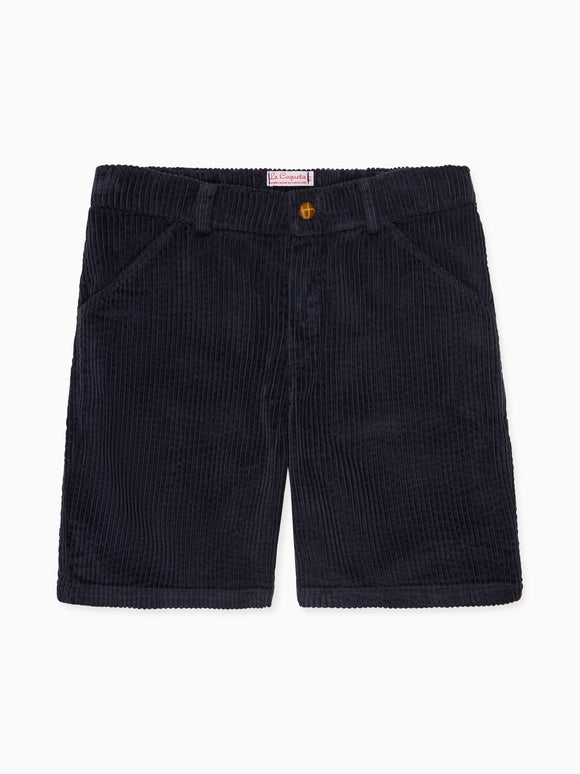 Navy Lucas Corduroy Boy Shorts