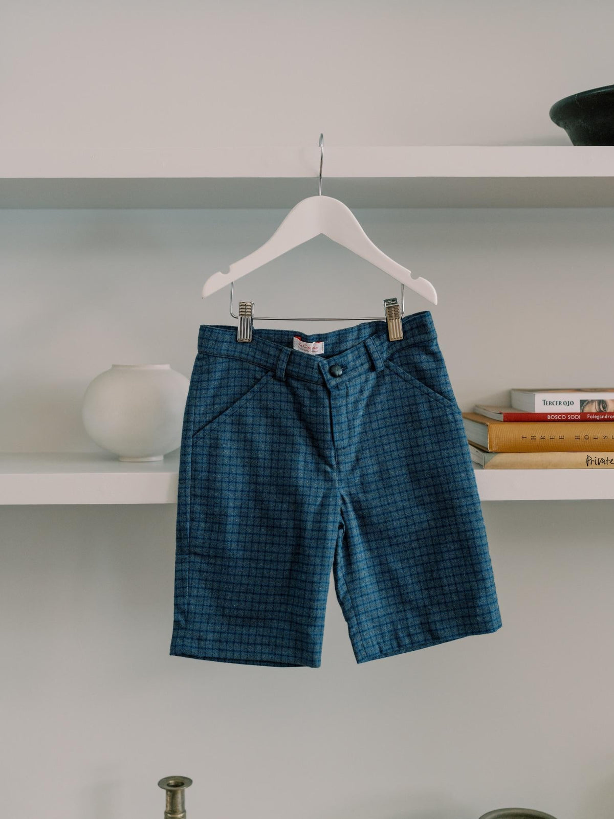 Blue Check Lucas Boy Shorts