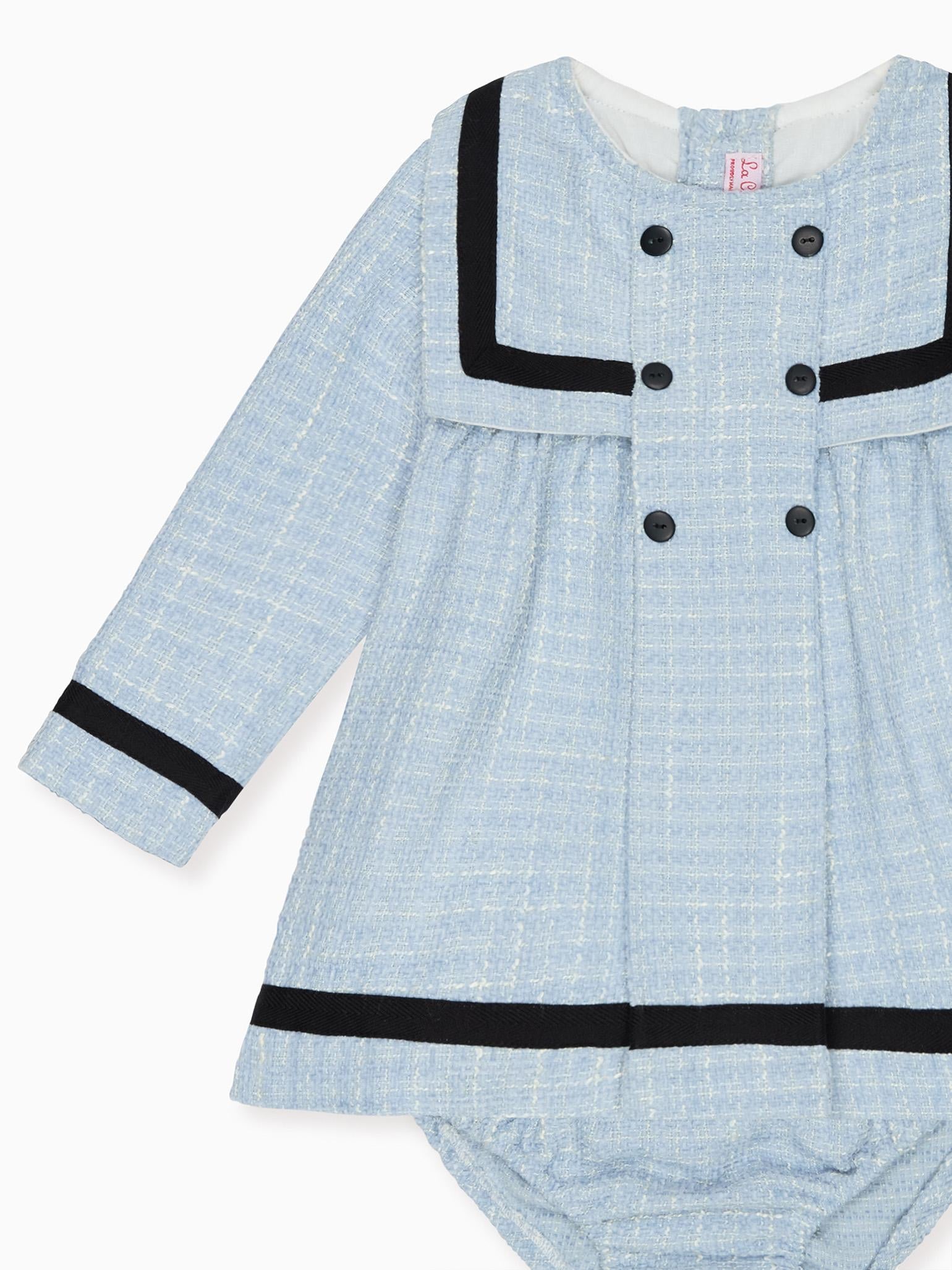 Dusty Blue Lucinda Baby Girl Set
