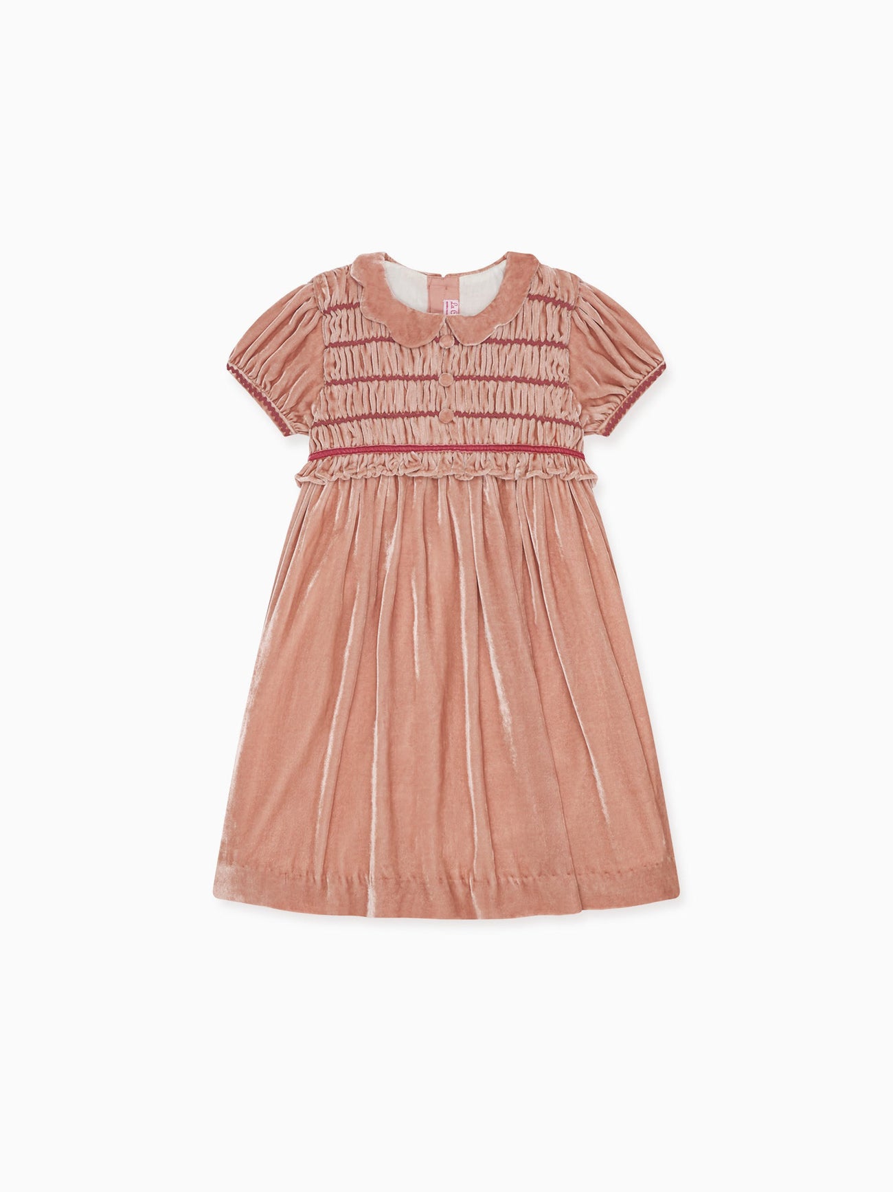 Pink Lurdes Velvet Girl Dress