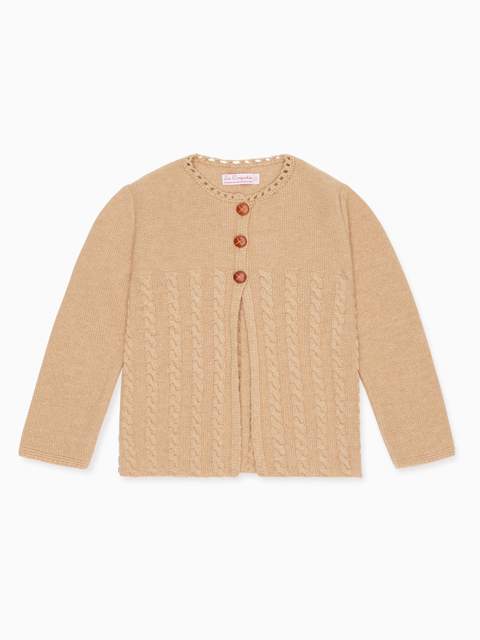 Camel Mela Merino Girl Cardigan