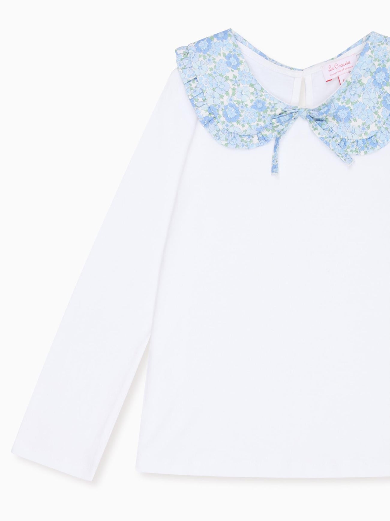 Blue Floral Macerena Long Sleeve Girl Top