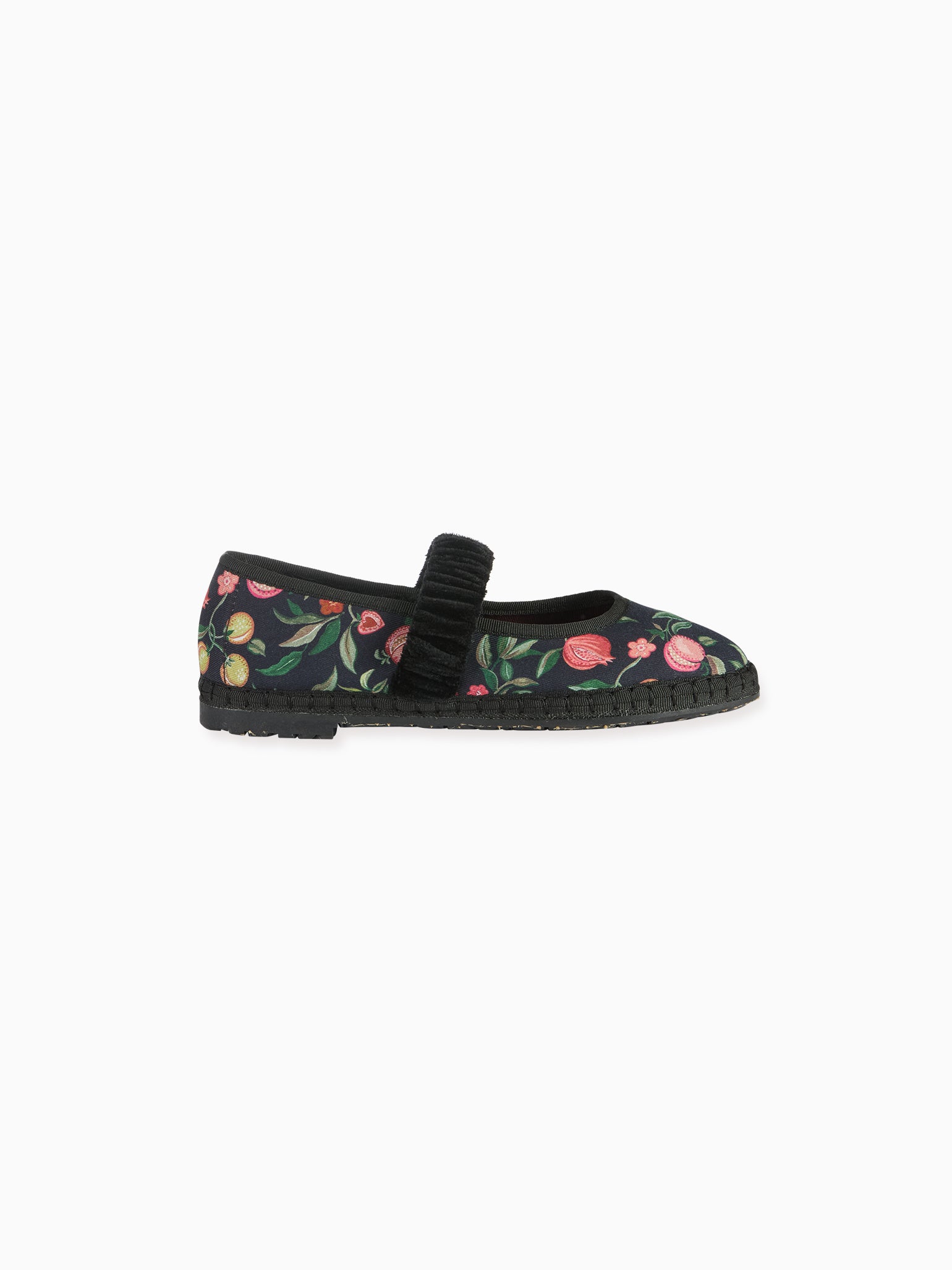 Flabelus x La Coqueta Woman Black Pomegranate Mafalda Mary Jane Shoes
