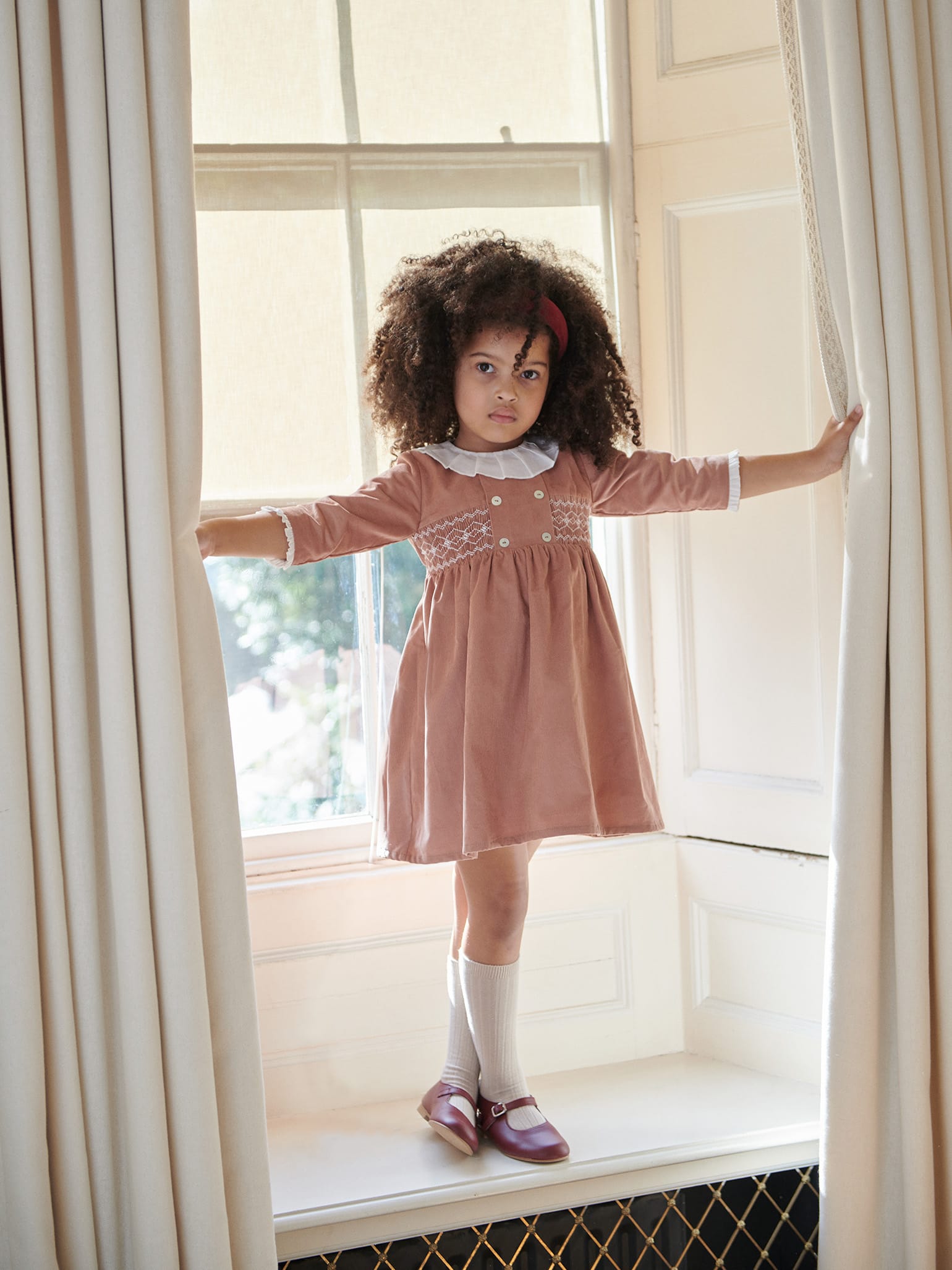 Pink Magdalena Girl Smock Dress