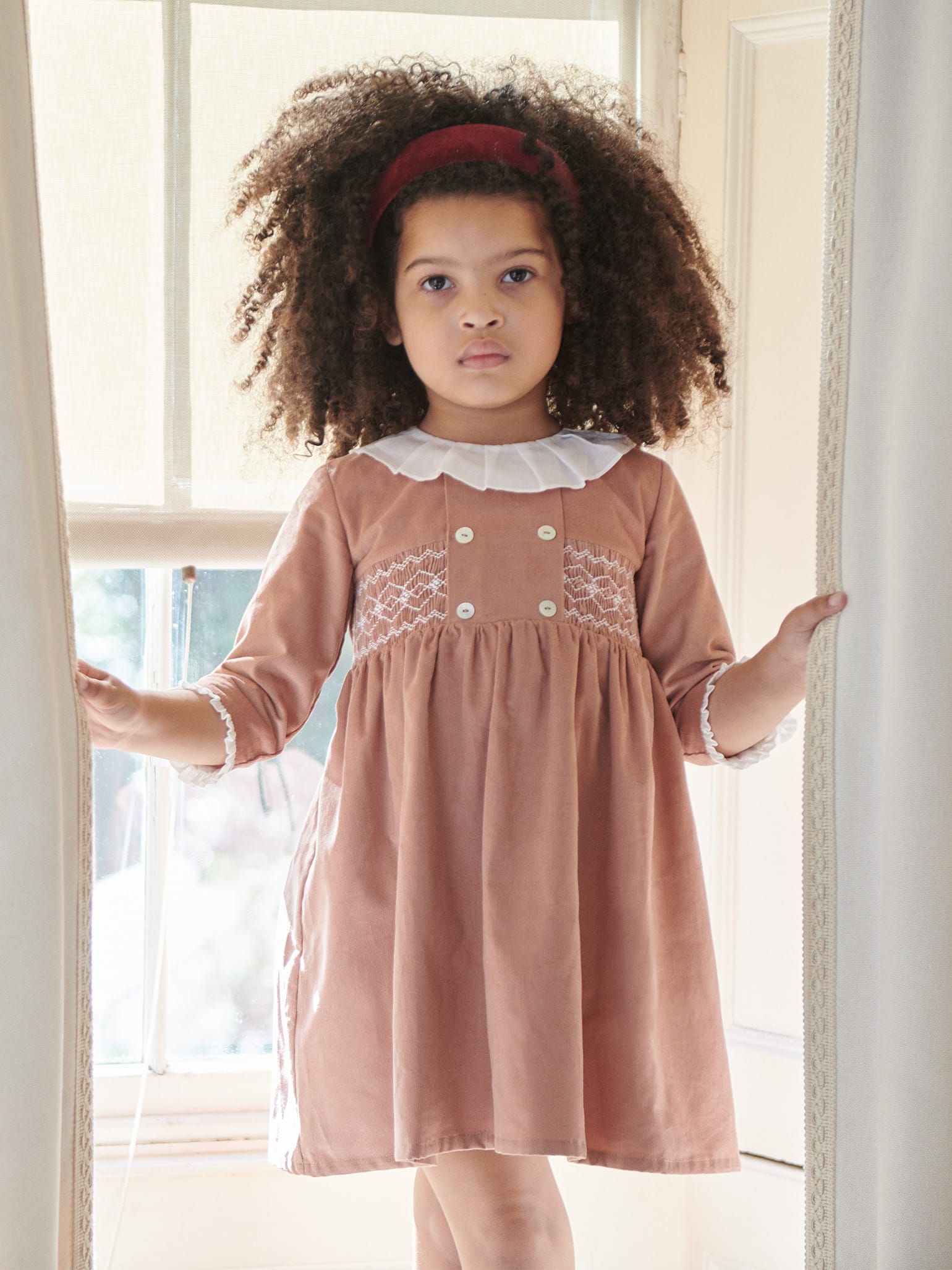 Pink Magdalena Girl Smock Dress