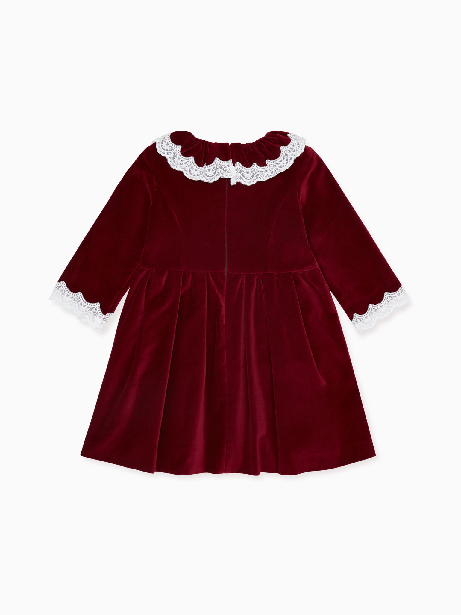Burgundy Maranta Girl Velvet Dress