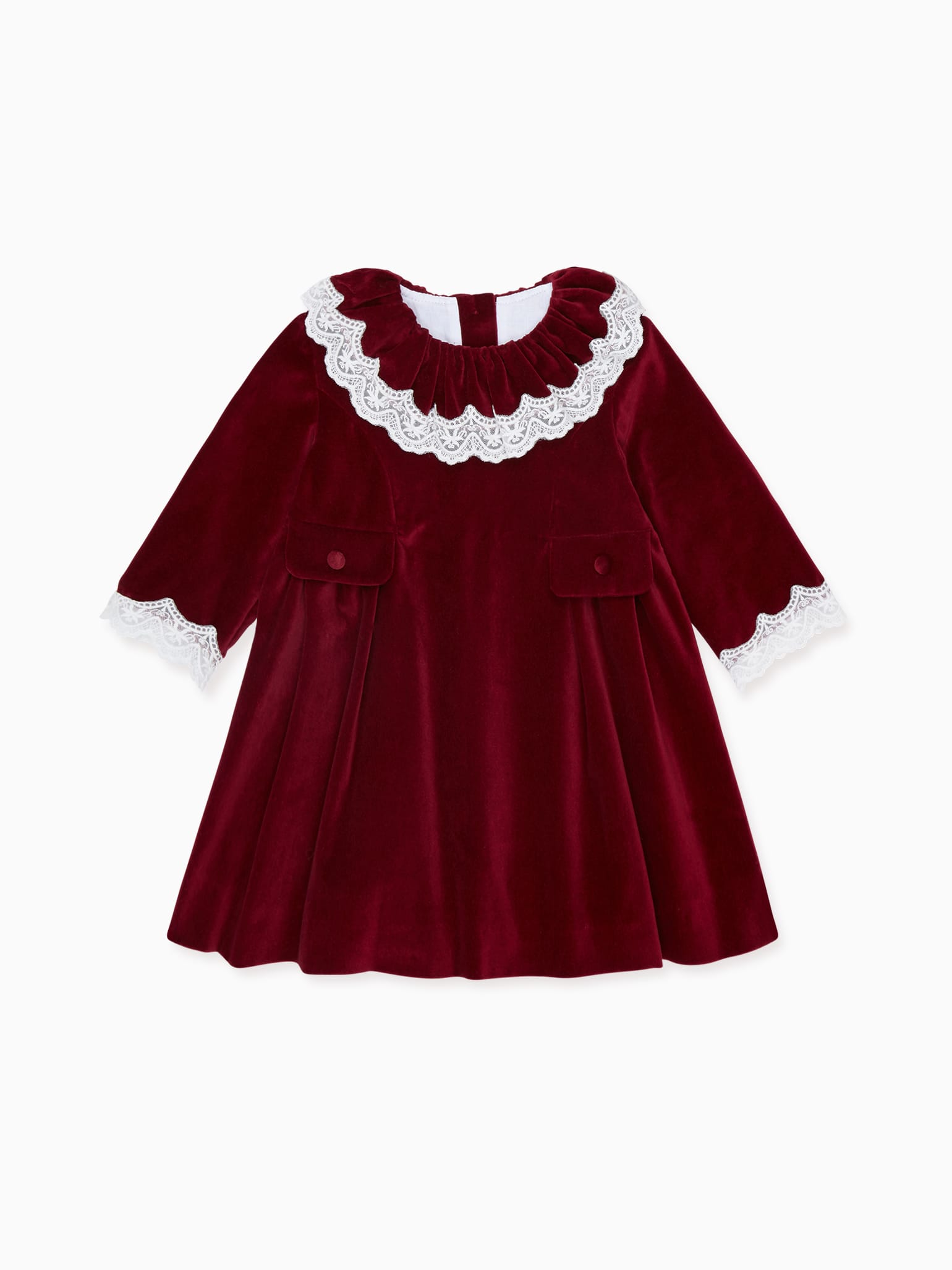 Burgundy Maranta Girl Velvet Dress