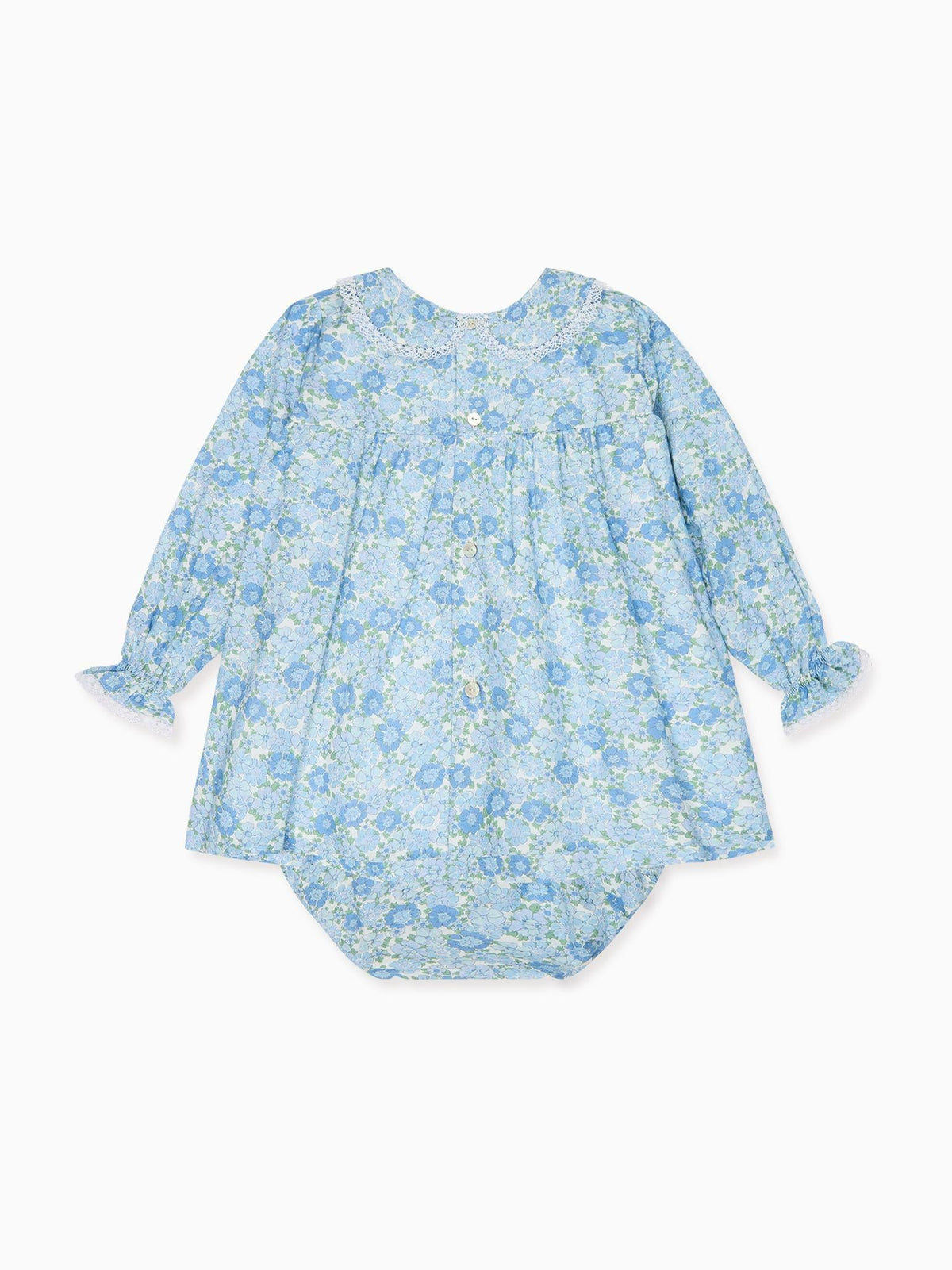 Blue Floral Maribel Baby Girl Set
